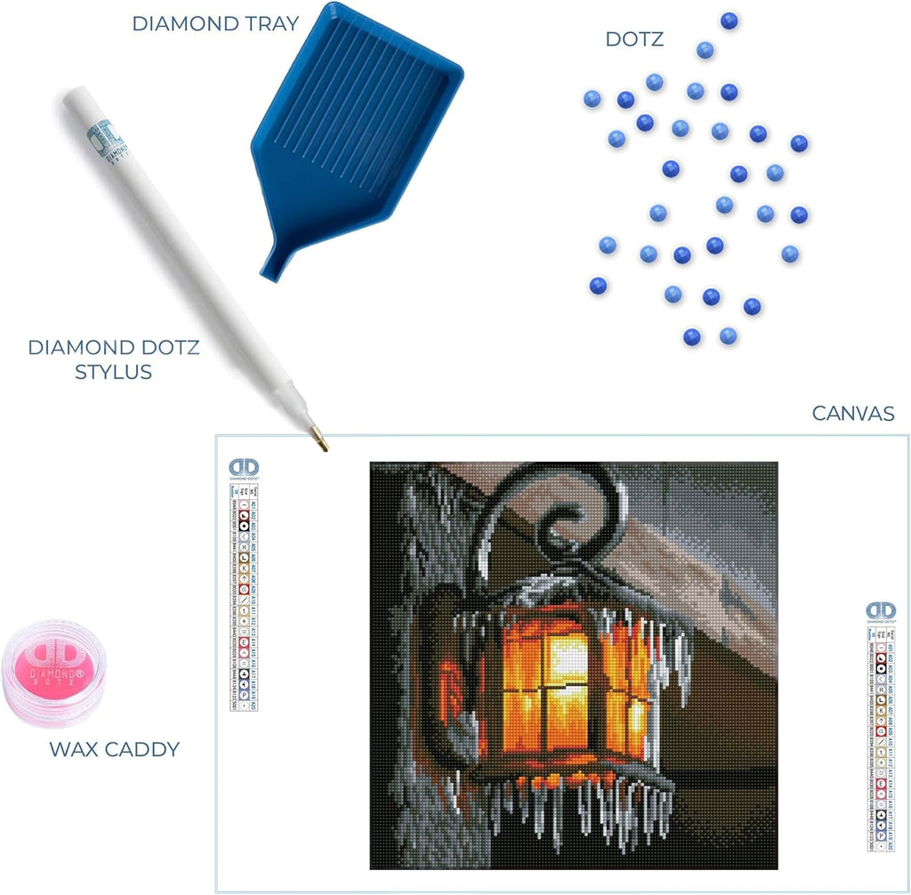 DIAMON DOT Frost Ligh Squar Diamon Paintin Kit Ful Drill 13.6x13.6in