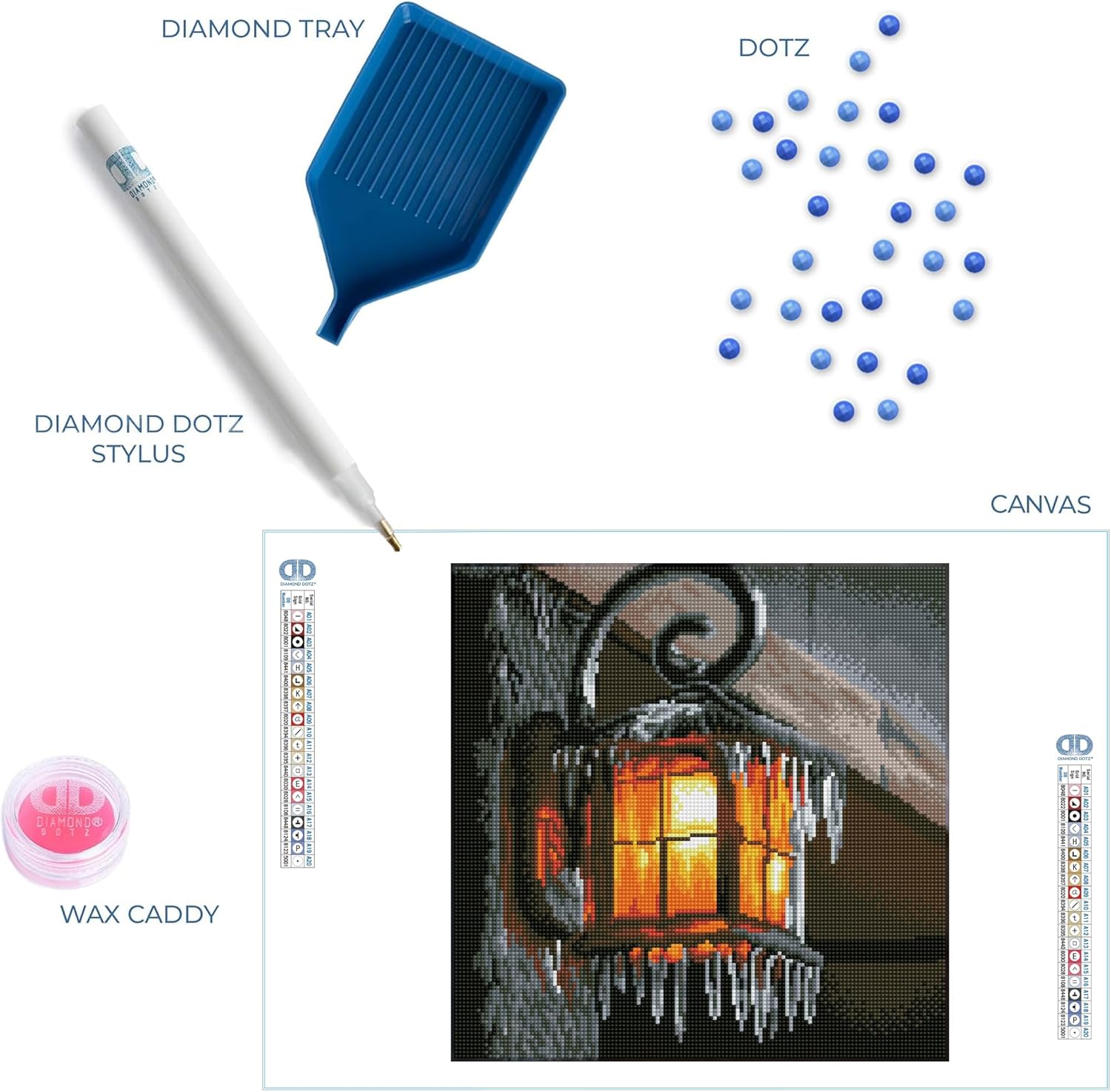 DIAMON DOT Frost Ligh Squar Diamon Paintin Kit Ful Drill 13.6x13.6in