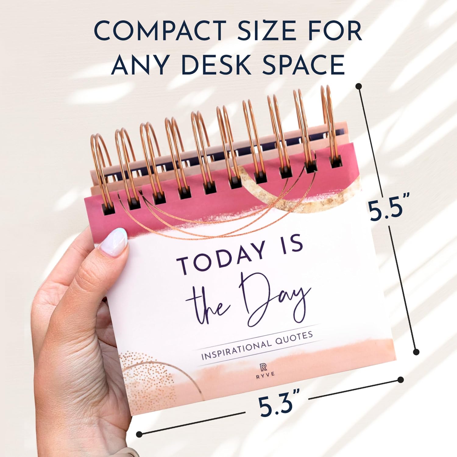 RYVE Motivational Calendar - Daily Flip Calendar with Inspirational Quotes - Motivational Gifts and Inspirational Gifts for Women, Desk Decor, Office Decor for Women and Office Desk Accessories