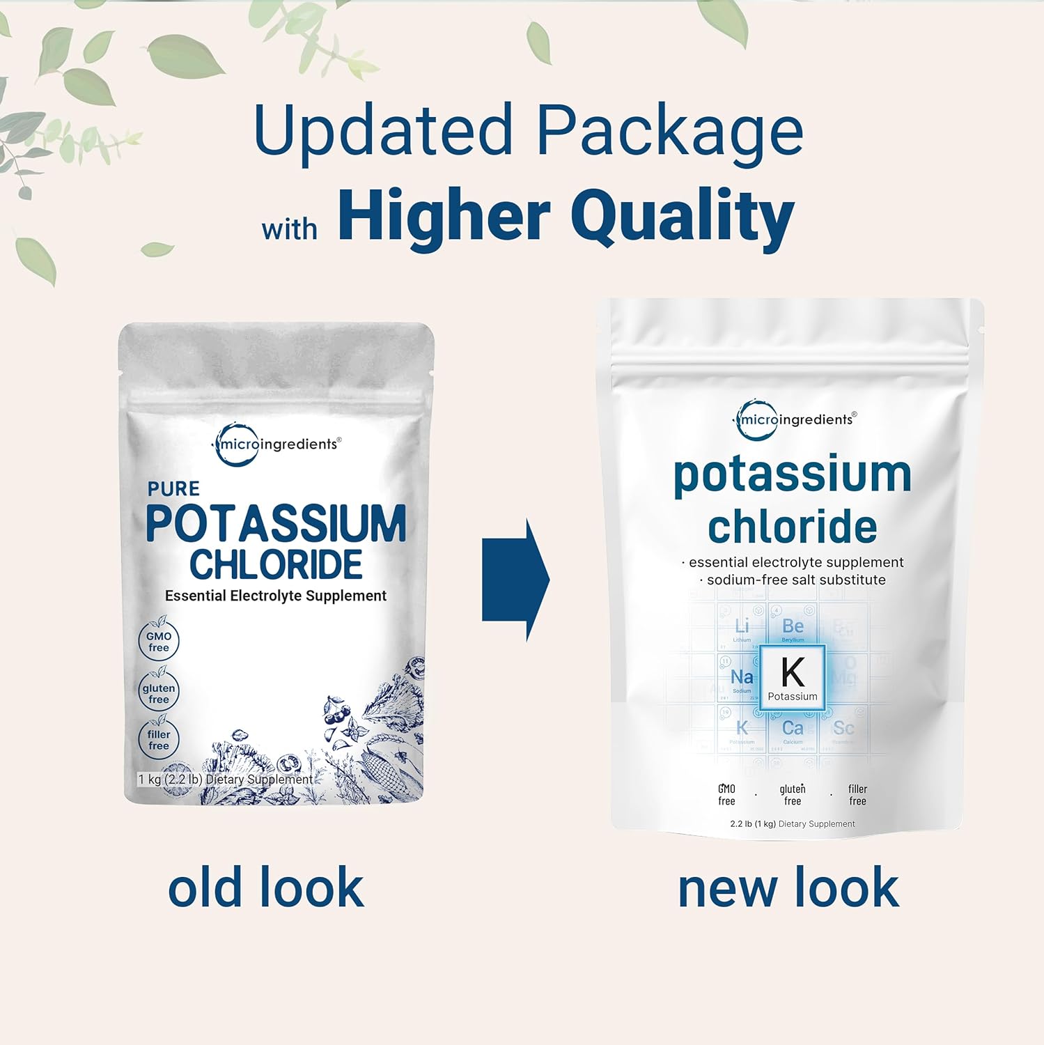 Potassiu Chlorid Powder K (3 Ounce Sal Substitut Essentia Hydratio Electrolyt Supplemen Support Minera Balance Heart Joint an Immun Healt Fille Free Dissolve Easily