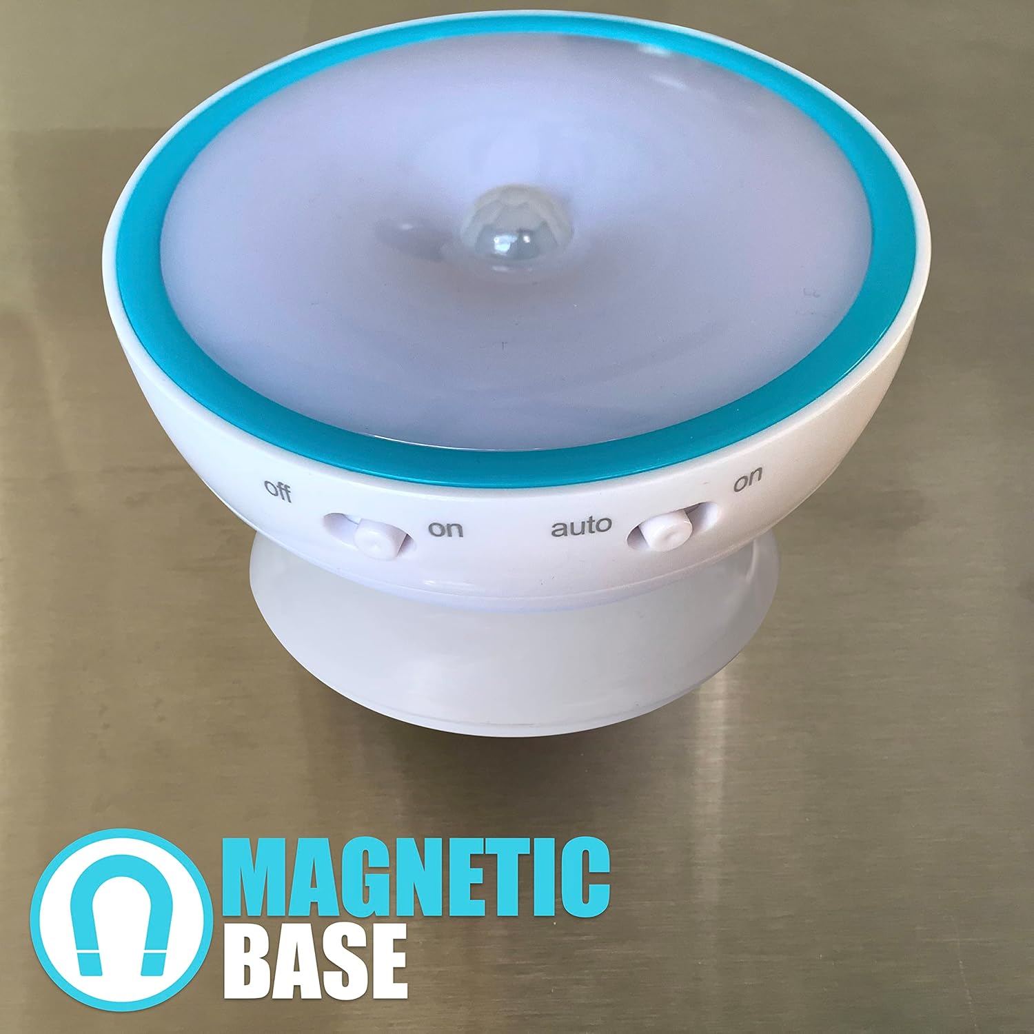 Cruis O Motion-Activate Batter LE Ligh wit Magneti Base 360 Rotatin Nigh Lam fo Closets Bathrooms Hallway Cabinets Wireless Eas Install Aut Senso fo Hands-Fre Illumination