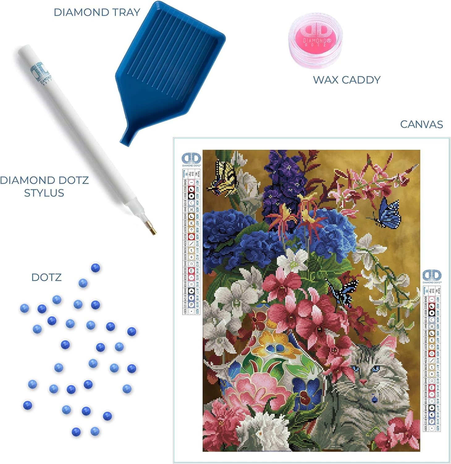 DIAMON DOT Gilde Ca Flower Anima Diamon Paintin Kit fo Adult Diamon Ar Kit Relaxin Creativ Craf Ki wit Dot Gem 30.7inchx21.7inch