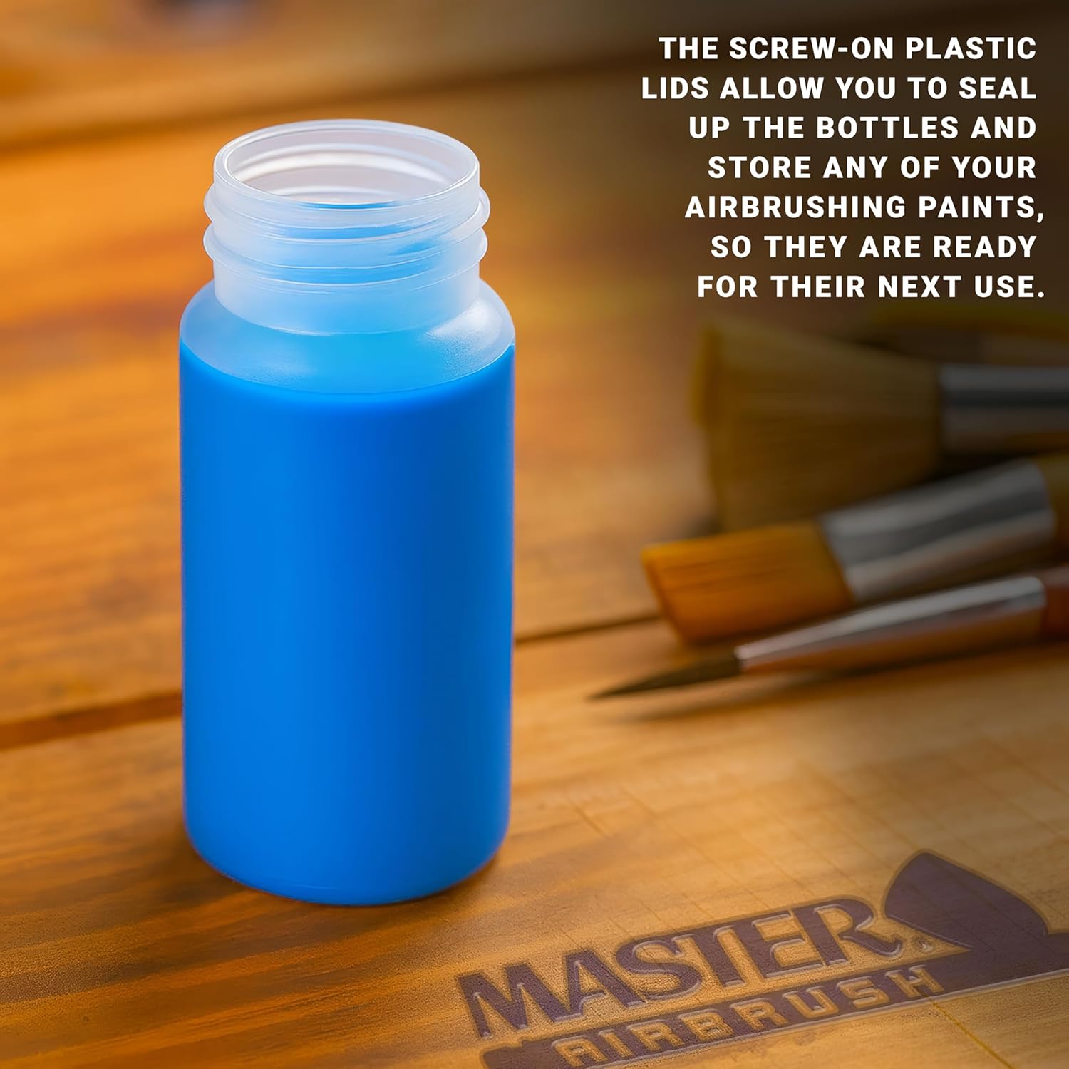 Maste Airbrus (Pac o 1 TB-00 Empt 2.7-Ounc (80cc Plasti Ja Bottle wit 30 Dow Angl Adapto Li Assembl Fit Dual-Actio Sipho Fee Airbrushes Us wit Master Badge Paasch Iwata