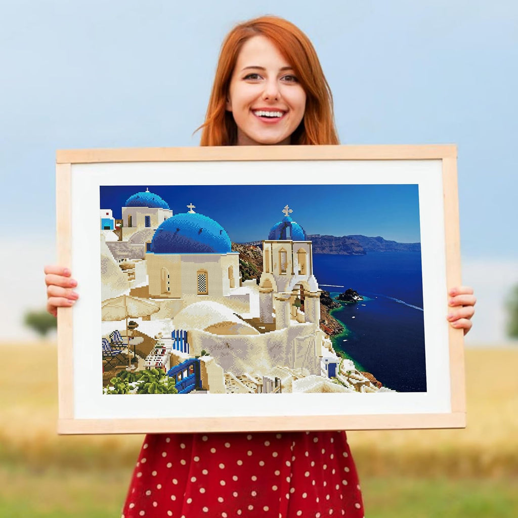 DIAMON DOT Calder Vist Landscap Diamon Paintin Kit fo Adult Diamon Ar Kit Relaxin Creativ Craf Ki wit Dot Gem 20.5inchx30inch
