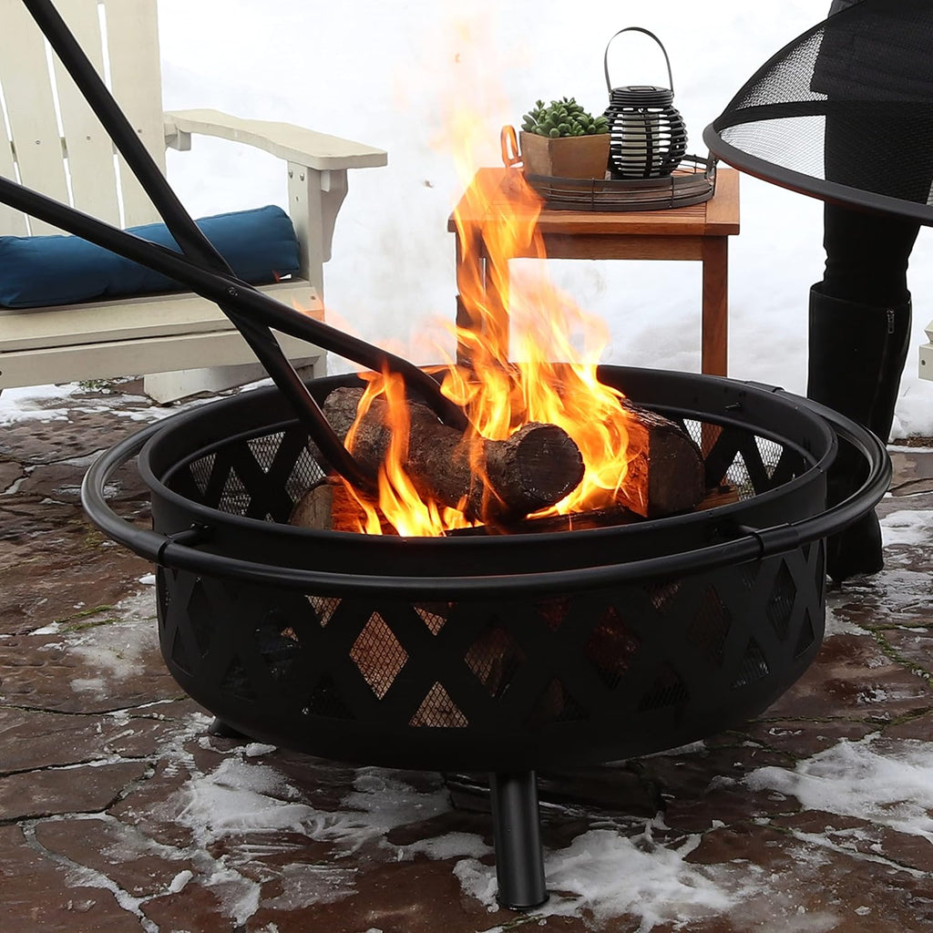 Sunnydaz 40-Inc Fireplac Tong Heavy-Dut Lo Tong Fir Pi Woo Grabbe Lo Grabbe Too fo Firewood