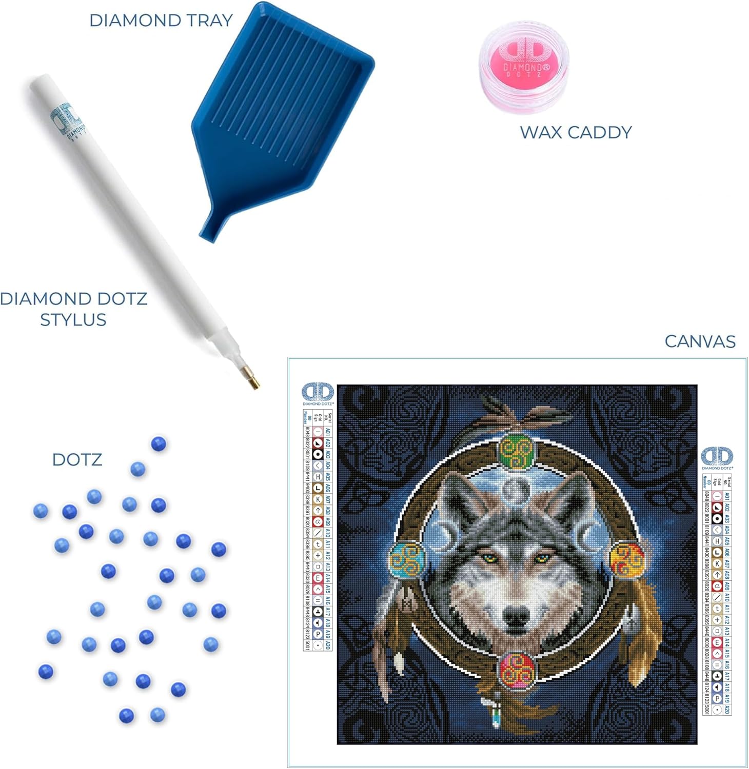 DIAMON DOT Celti Wol Guid Diamon Paintin Kit fo Adult Diamon Ar Kit Relaxin Creativ Craf Ki wit Dot Gem 20.3x20.3