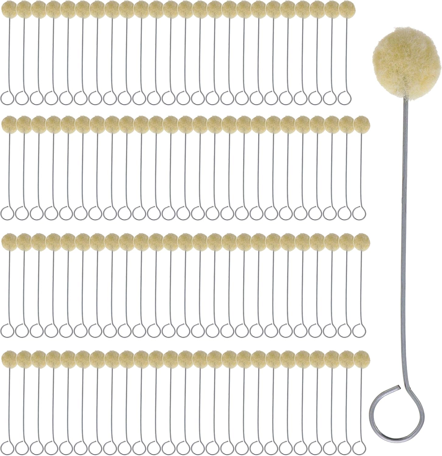 TC Globa Woo Dauber Bal Brus (Pac o 100 Applicato Too fo Leathe Dye Dying Staining Crafting DI Craft Projects Gluing Contac Cement Sho Shin Polis Daub Swab Wipe Spread