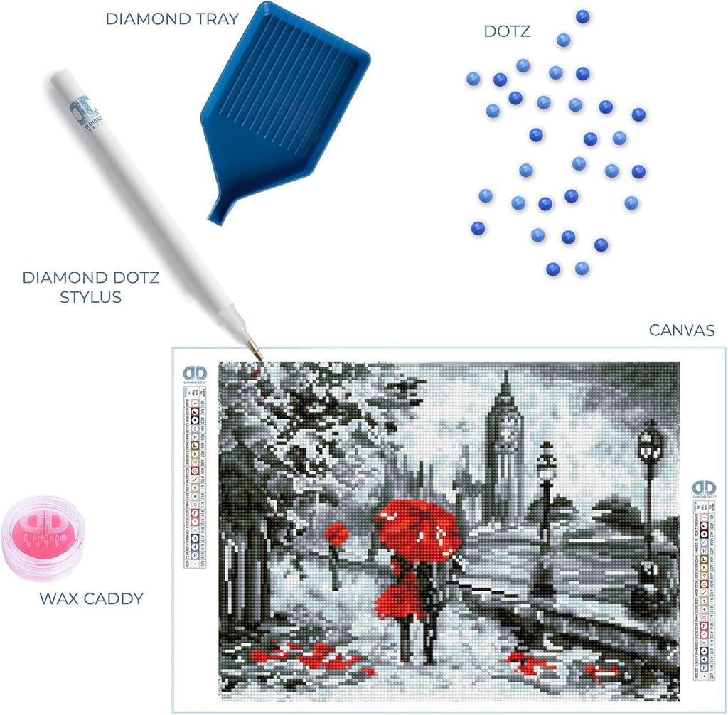 DIAMON DOT Splas o Re Diamon Paintin Kit fo Adult Diamon Ar Kit Relaxin Creativ Craf Ki wit Dot Gem 11.8x15.8