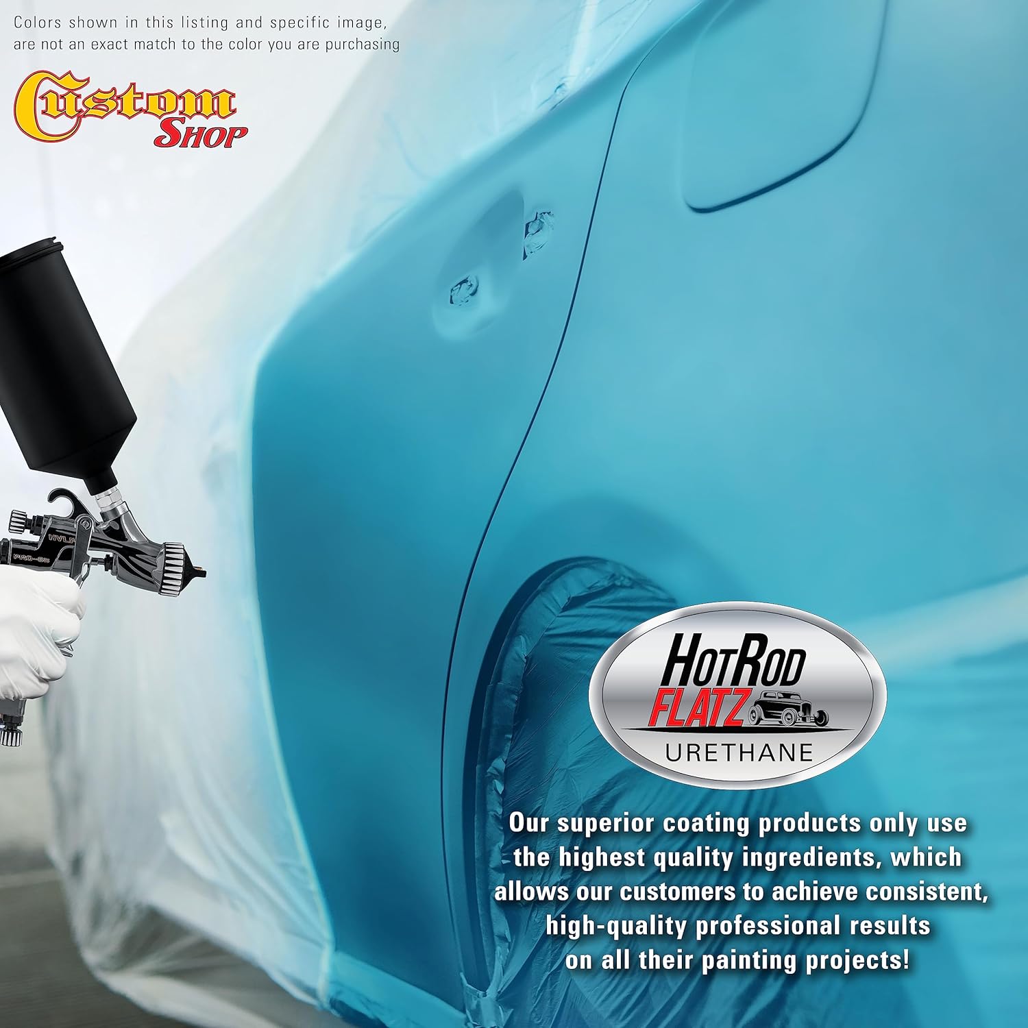 Custo Sho Azur Blu Metalli Ho Ro Flat Fla Matt Sati Urethan Aut Pain Complet Gallo Pain Ki Professiona Lo Shee Automotive Ca Truc Coating 4: Mi Ratio