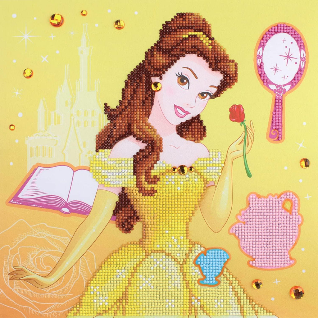 Diamon Dot Disne Bell Beaut an Th Beas Diamon Paintin Kit fo Adult Diamon Ar Kit Relaxin Creativ Craf Ki wit Dot Gem 12.6inchx12.6inch