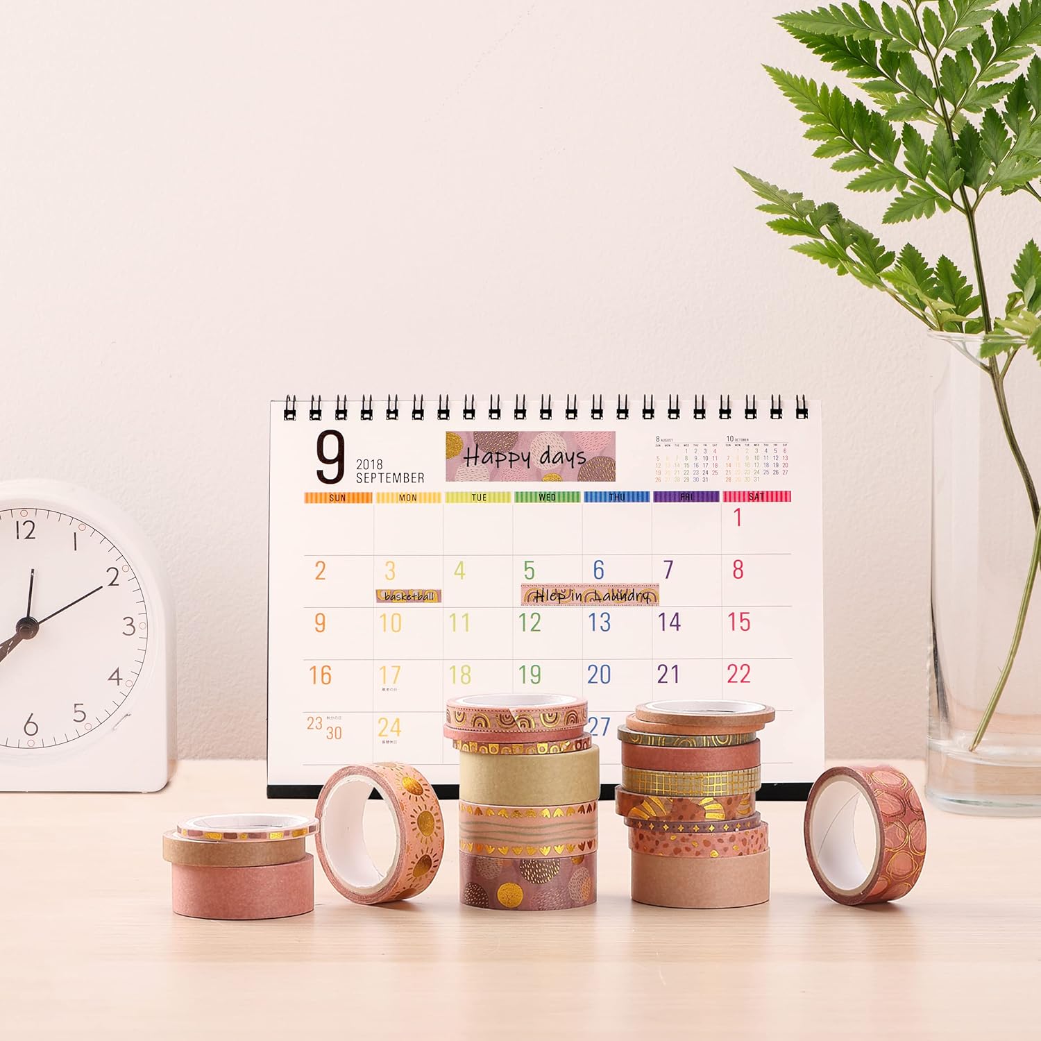 Mr. Pen - Boho Design Washi Tape Set, 21 Roll, Decorative & Cute Tape for Journaling & Scrapbooking