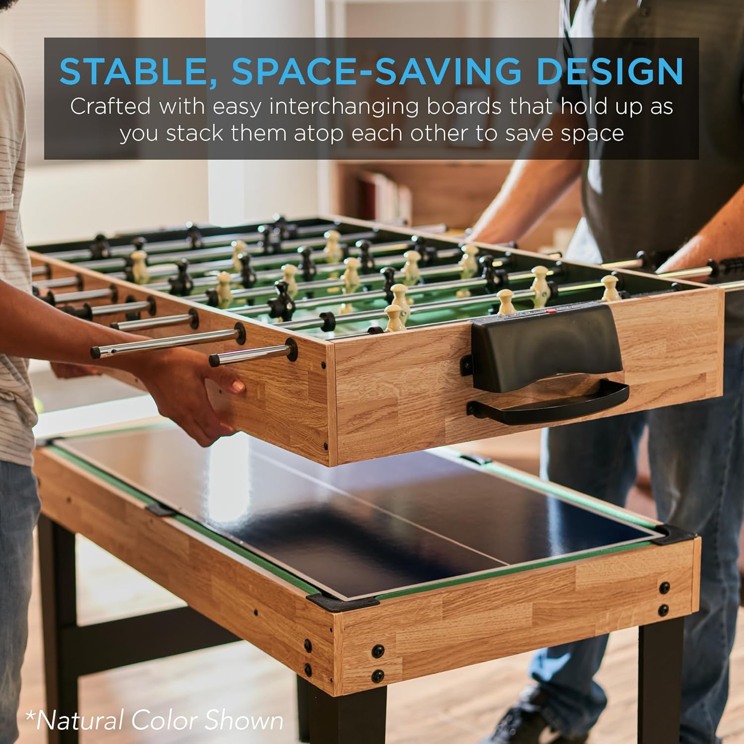 Best Choice Products 2x4ft 10-in-1 Combo Game Table Set for Home, Game Room, Friends & Family w/Hockey, Foosball, Pool, Shuffleboard, Ping Pong, Chess, Checkers, Bowling, and Backgammon