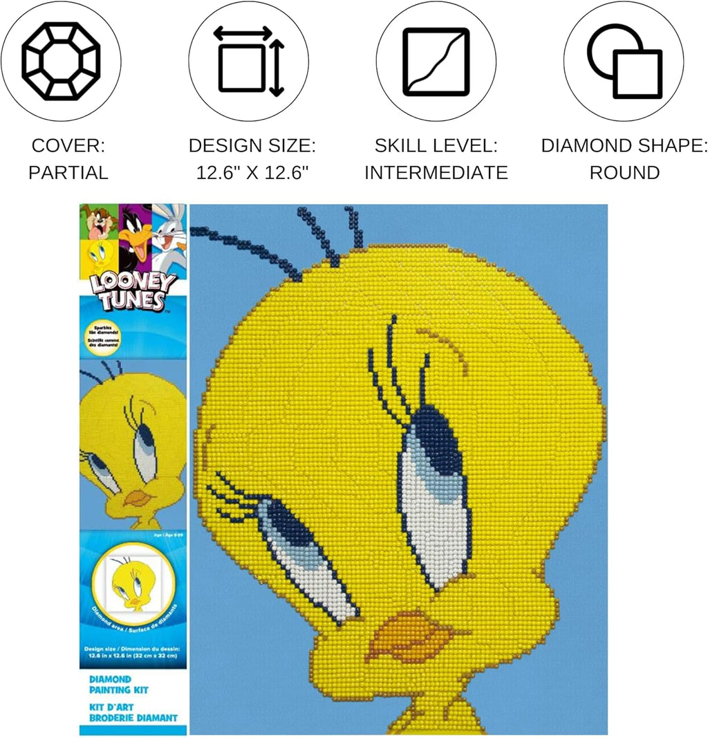 Camelo Loone Tune Tweet Bir Diamon Paintin Ki Roun Dril Pictur Ar Craf Hom 12.6inchx12.6inch