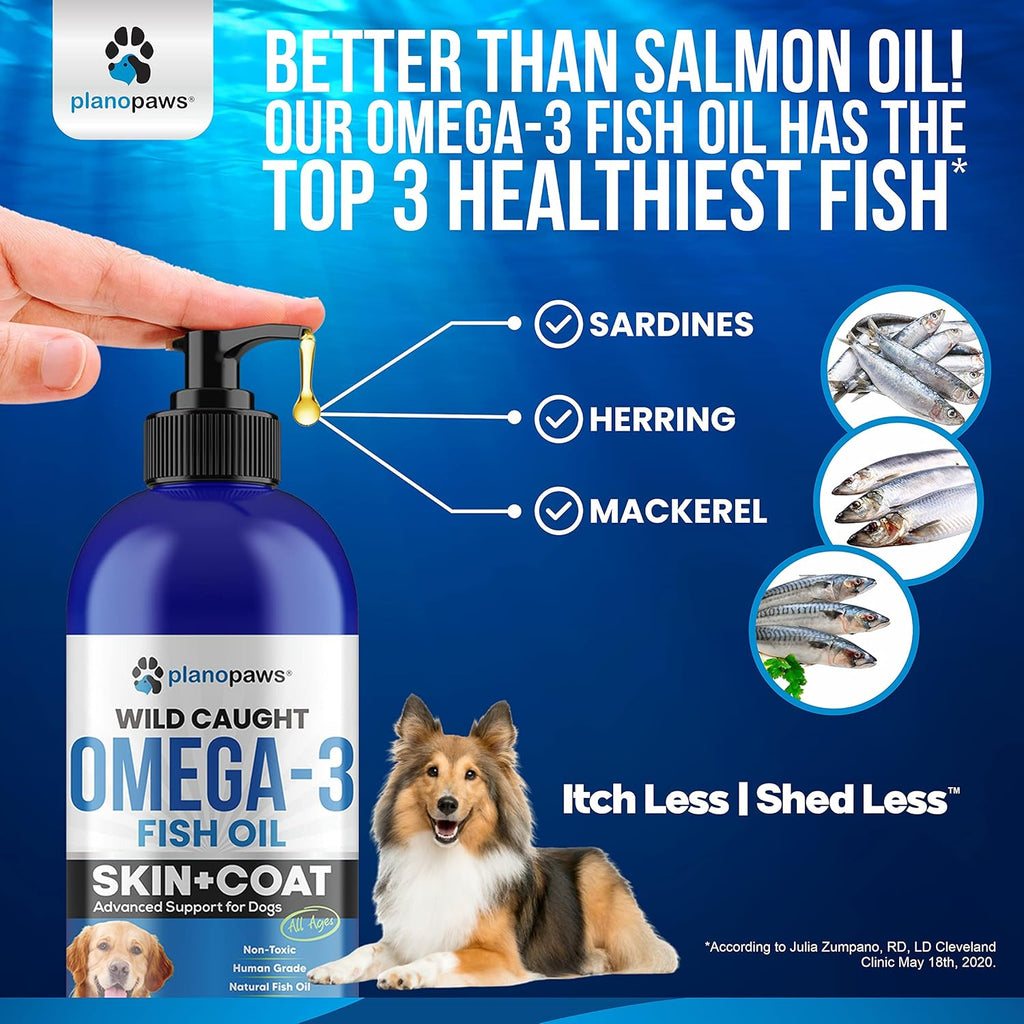 Omeg Fis Oi fo Dog Bette Tha Salmo Oi Do Fis Oi Supplemen t Reduc Sheddin Itchin Support Joints Brain an Hear Healt Ski an Coa Supplemen Liqui Fis Oil