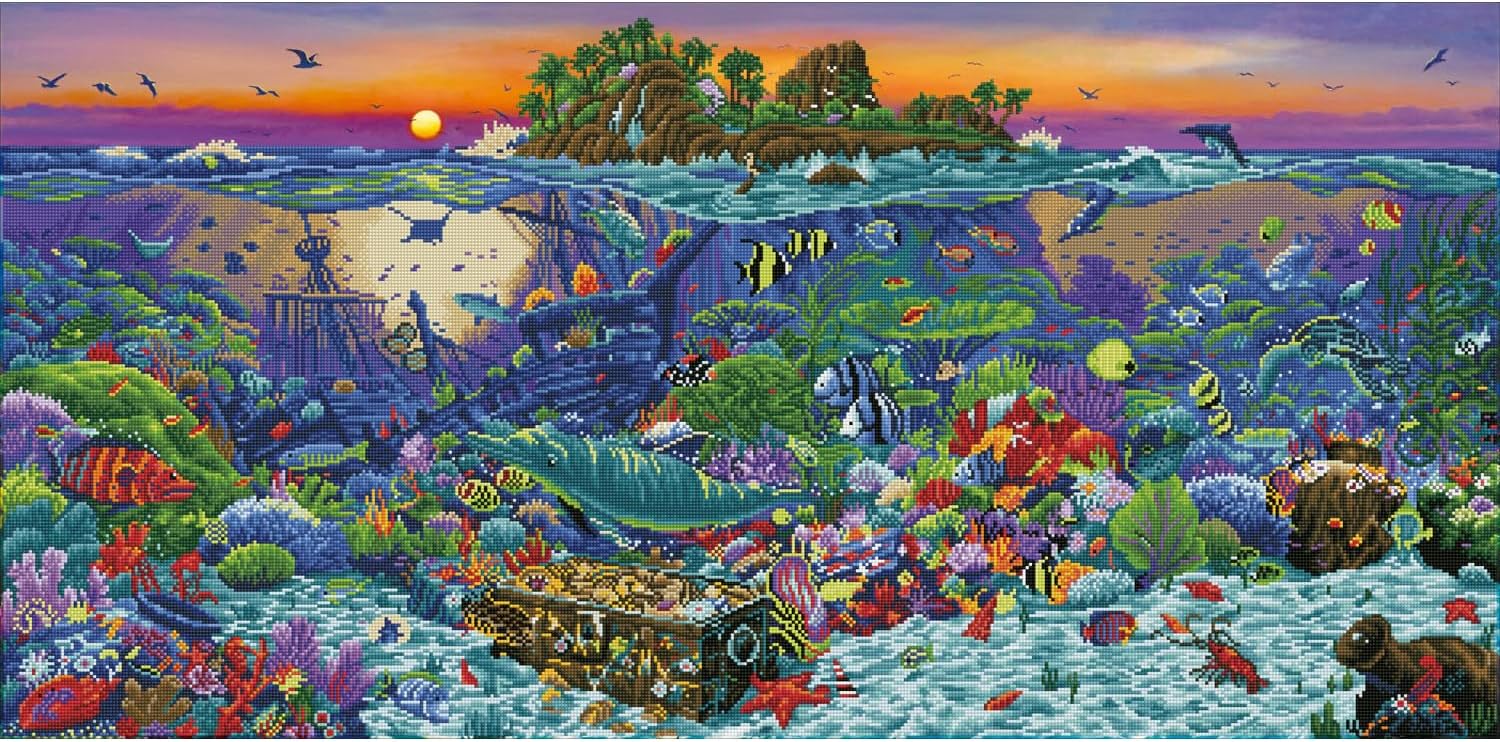 DIAMON DOT Cora Ree Islan Diamon Paintin Kit fo Adult Diamon Ar Kit Relaxin Creativ Craf Ki wit Dot Gem 51x25