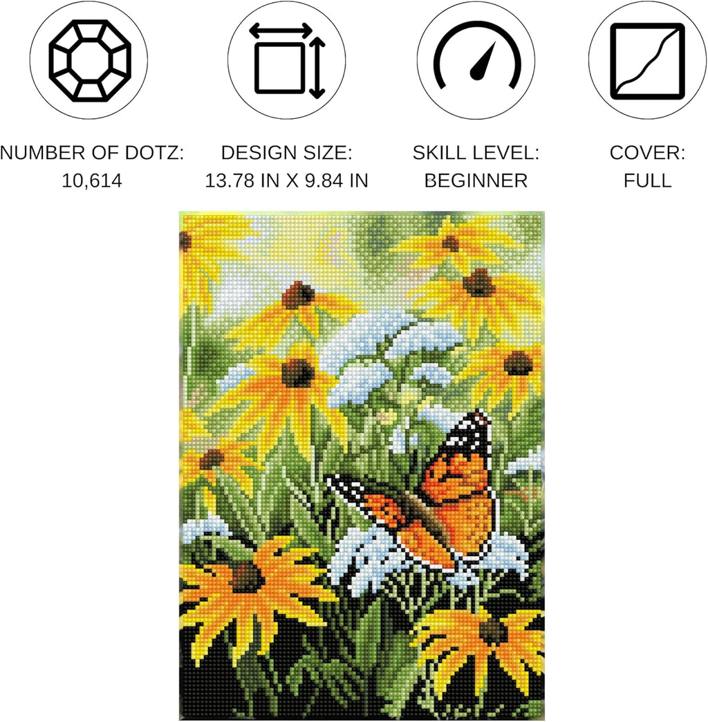 DIAMON DOT Sprin Fligh Diamon Paintin Kit fo Adult Diamon Ar Kit Relaxin Creativ Craf Ki wit Dot Gem 13.8x9.8