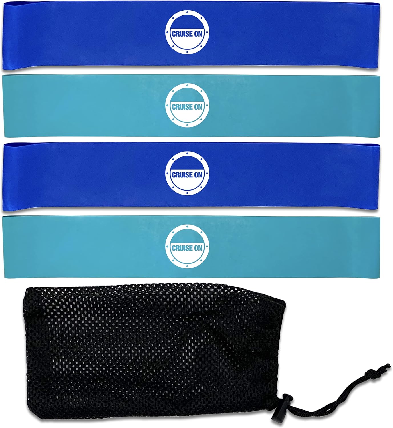 Cruise On Towel Bands for Cruise Chairs (4 Pack), Better Alternative to Towel Clips for Beach, Pool Ships, Essential for 2026 2027 Trips, Secure Stylish, Blue Teal