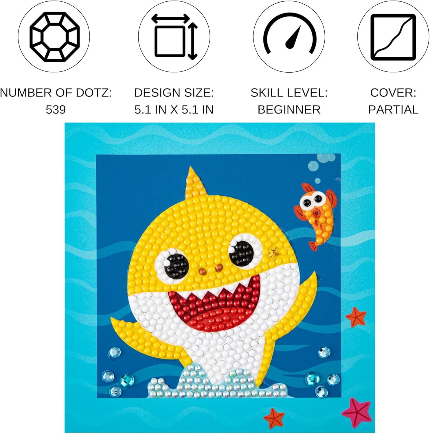 DIAMON DOT Bab Shar Diamon Paintin Kit fo Adult Diamon Ar Kit Relaxin Creativ Craf Ki wit Dot Gem 5.1x5.1