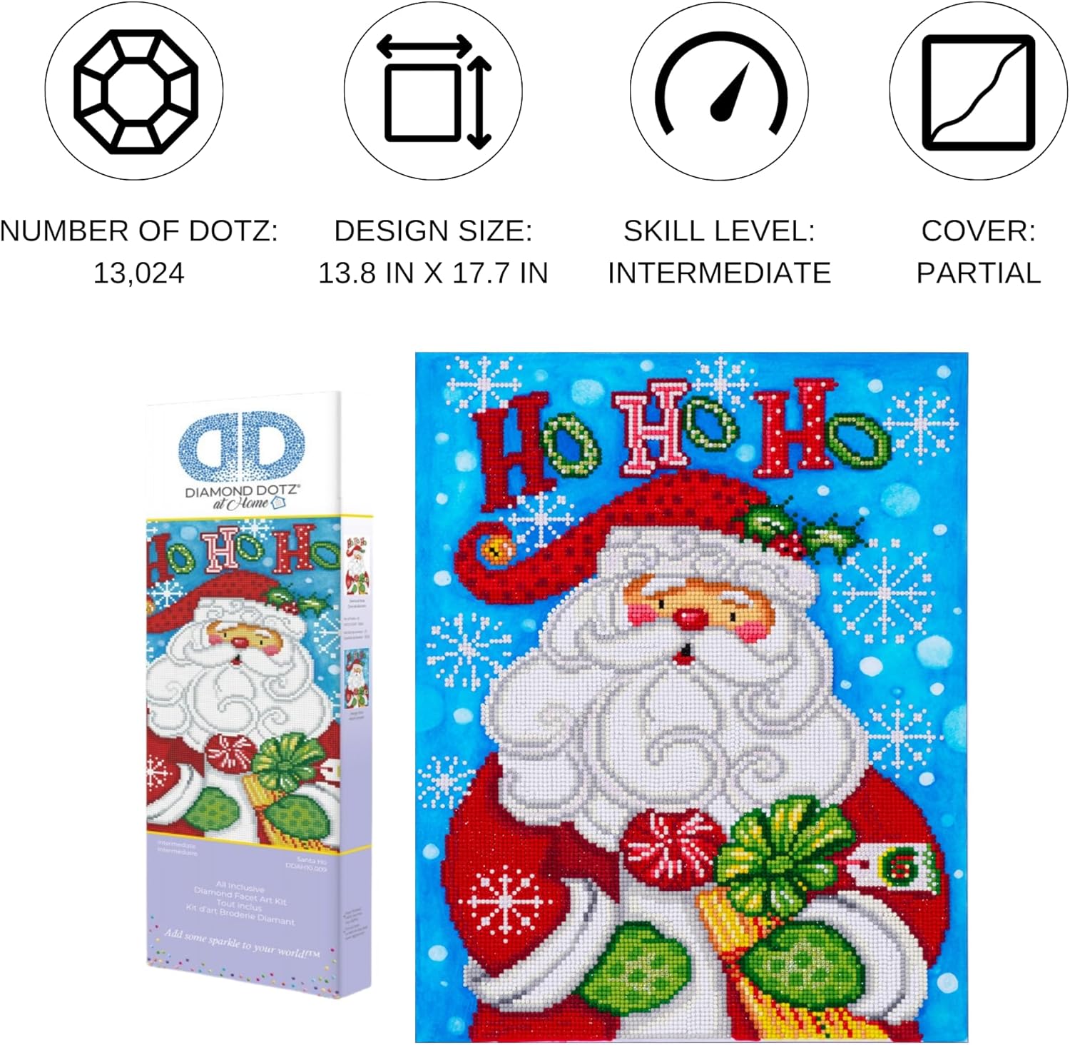 DIAMON DOT a Hom Sant H Diamon Paintin Kit fo Adult Diamon Ar Kit Relaxin Creativ Craf Ki wit Dot Gem 13.8x17.7