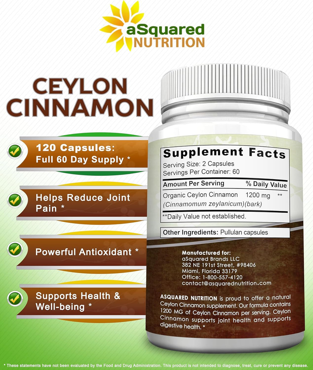 Natura Ceylo Cinnamo 1200m 12 Capsules Tru Cinnamo fro Sr Lanka Extrac Supplemen Pill Promote Hear Health
