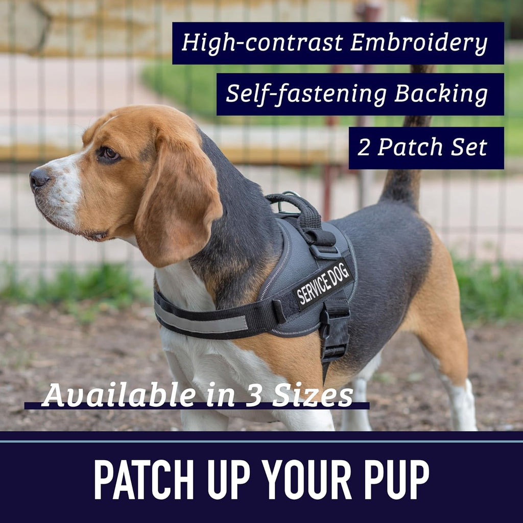 Leash Boss Service Dog Patches for Harness | Velcro Patches for Dog Harness or Vest | Do Not Pet Patch, Dog in Training, Service Dog, Emotional Support | Removable Hook and Loop Embroidered Patches