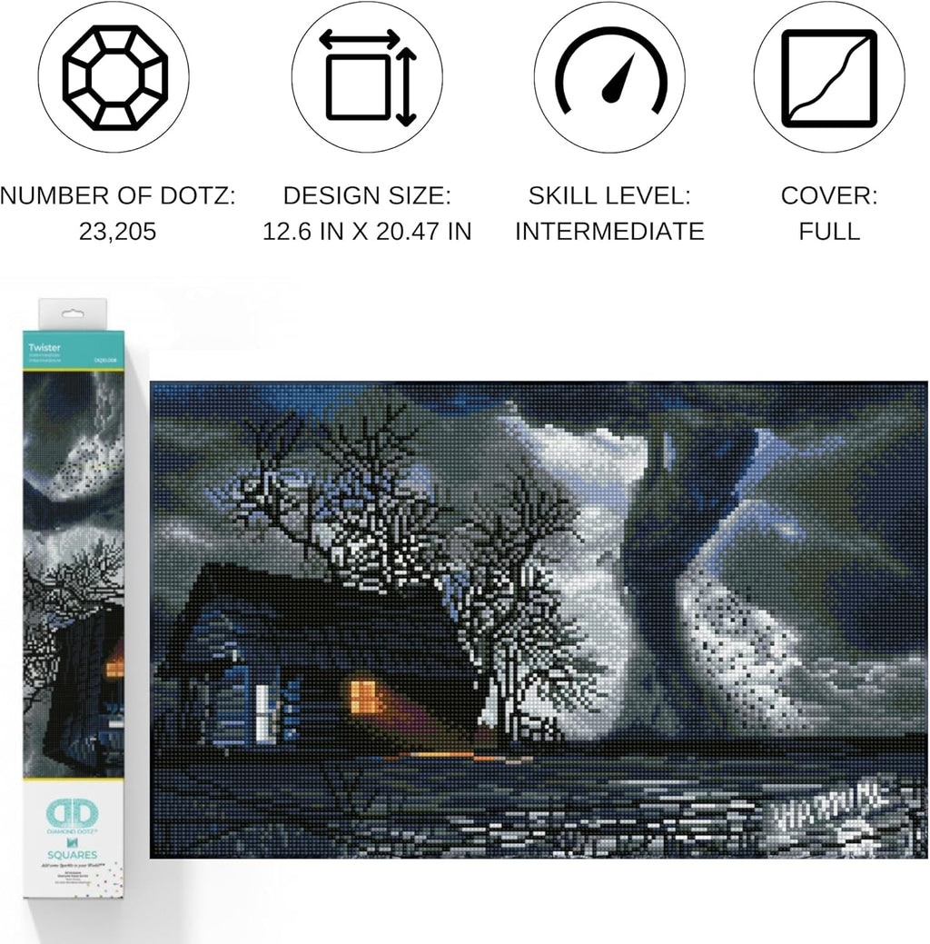 DIAMON DOT Twiste Diamon Paintin Kit fo Adult Diamon Ar Kit Relaxin Creativ Craf Ki wit Dot Gem 12.6x20.5