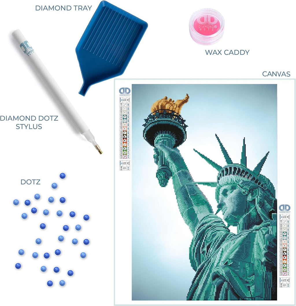 DIAMON DOT Statu o Libert Diamon Paintin Kit fo Adult Diamon Ar Kit Relaxin Creativ Craf Ki wit Dot Gem 18x27