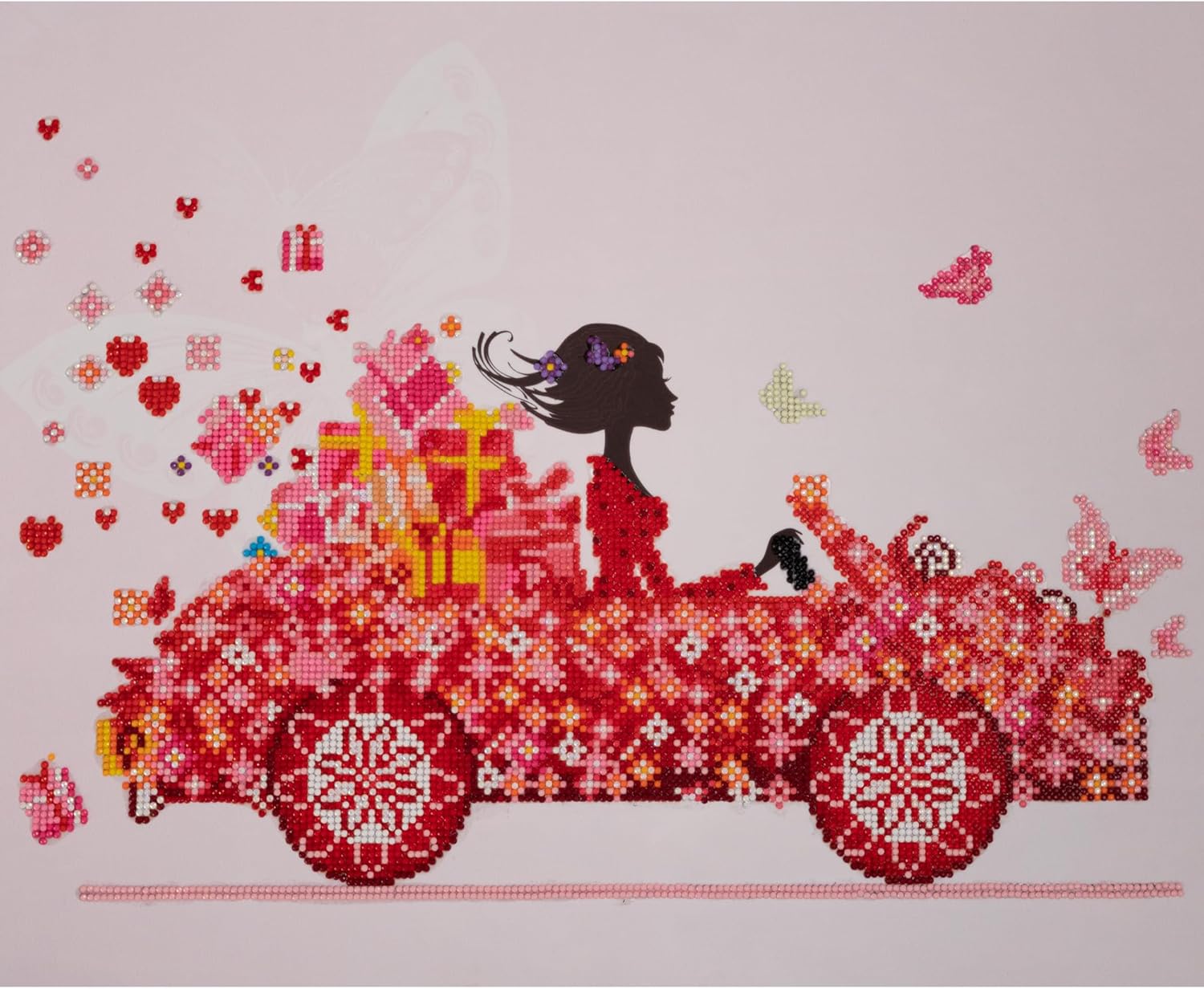 DIAMON DOT a Hom Colorfu Carriage Partia Drill Roun Dotz Diamon Paintin Kits Diamon Ar Kit fo Adults Diamon Ar Car Diamon Art 20inchx16inch