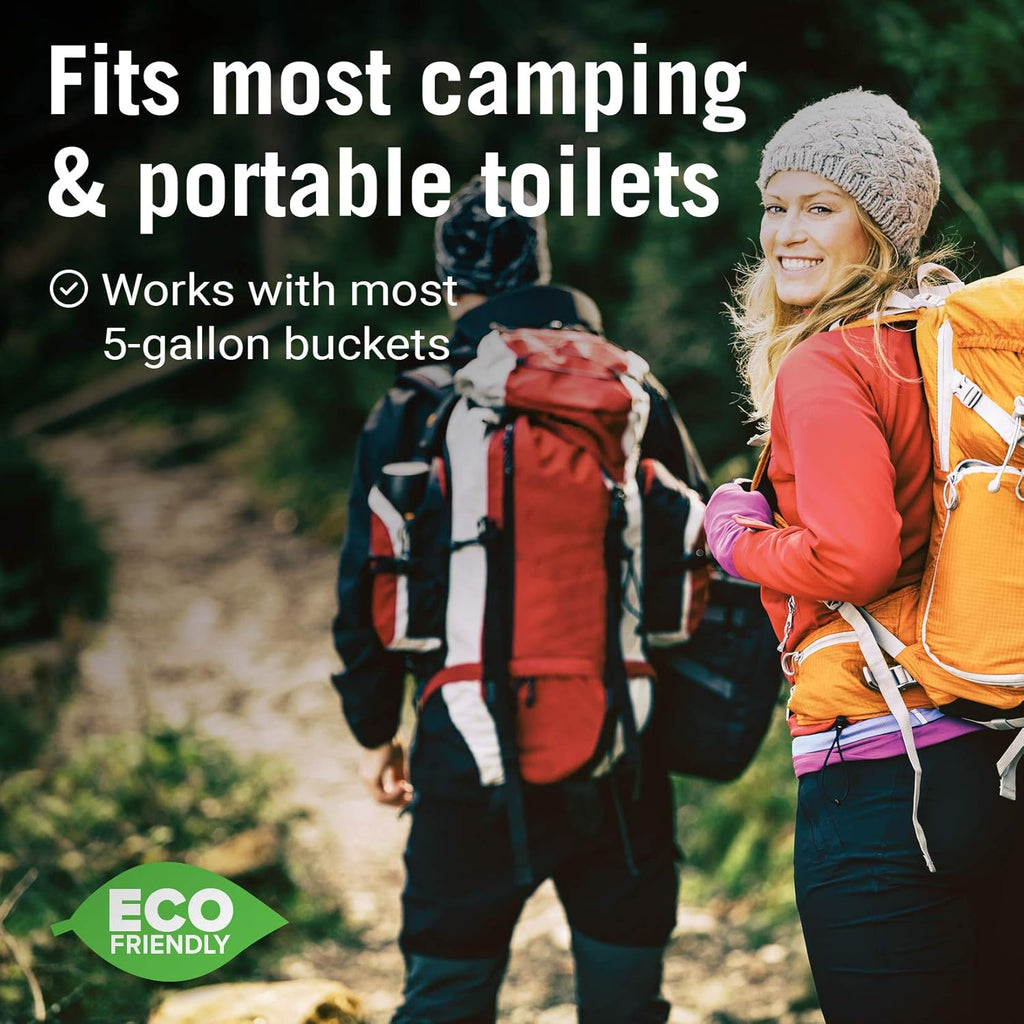 4 Portabl Toile Bags Biodegradabl Gallo fo Gallo Bucket Huma Wast Bag fo Camping Boating Ca Compost Fit Bucke Seat Outdoo Use