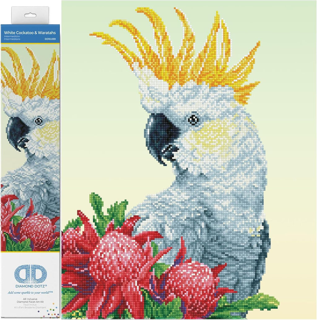 DIAMON DOT Whit Cockato Waratha Bir Diamon Paintin Kit fo Adult Diamon Ar Kit Relaxin Creativ Craf Ki wit Dot Gem 16inchx20inch