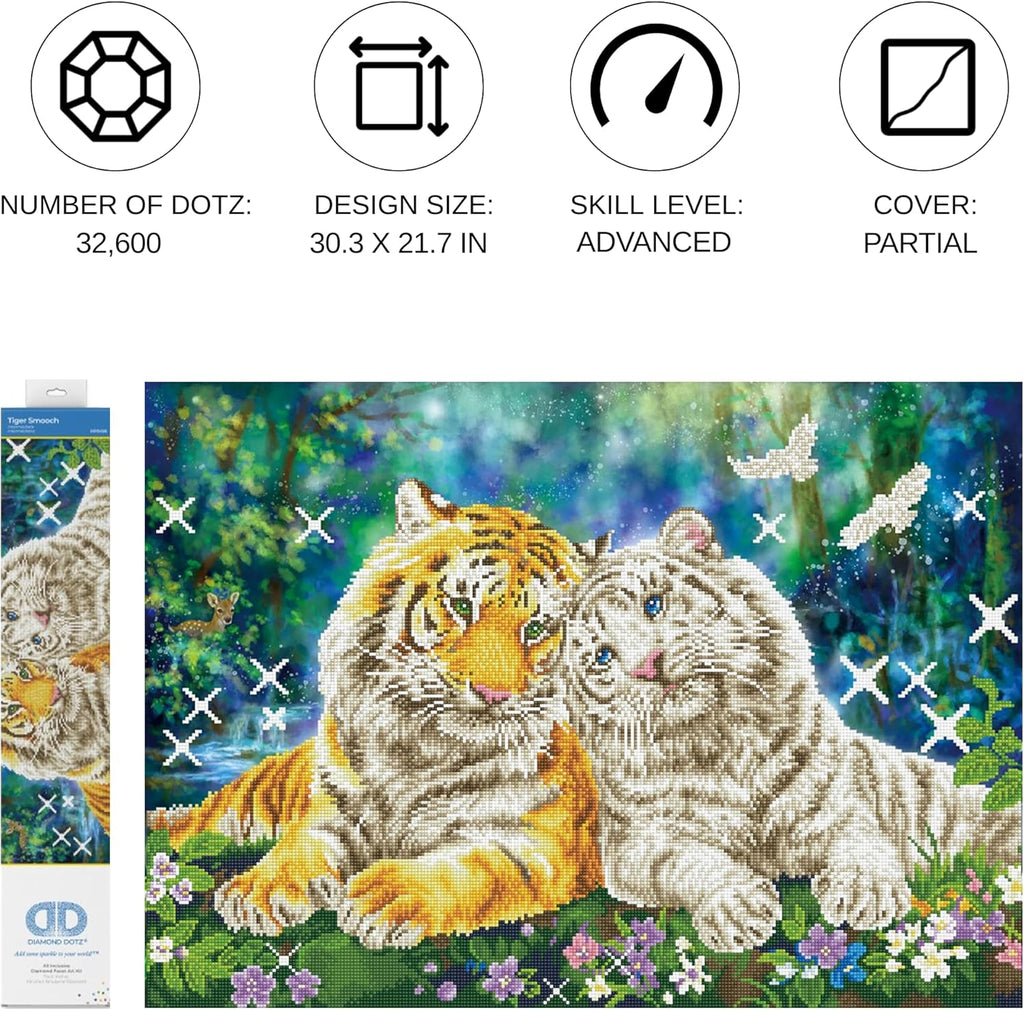 DIAMON DOT Tige Smooc Anima Diamon Paintin Kit fo Adult Diamon Ar Kit Relaxin Creativ Craf Ki wit Dot Gem 30.3inchx21.7inch