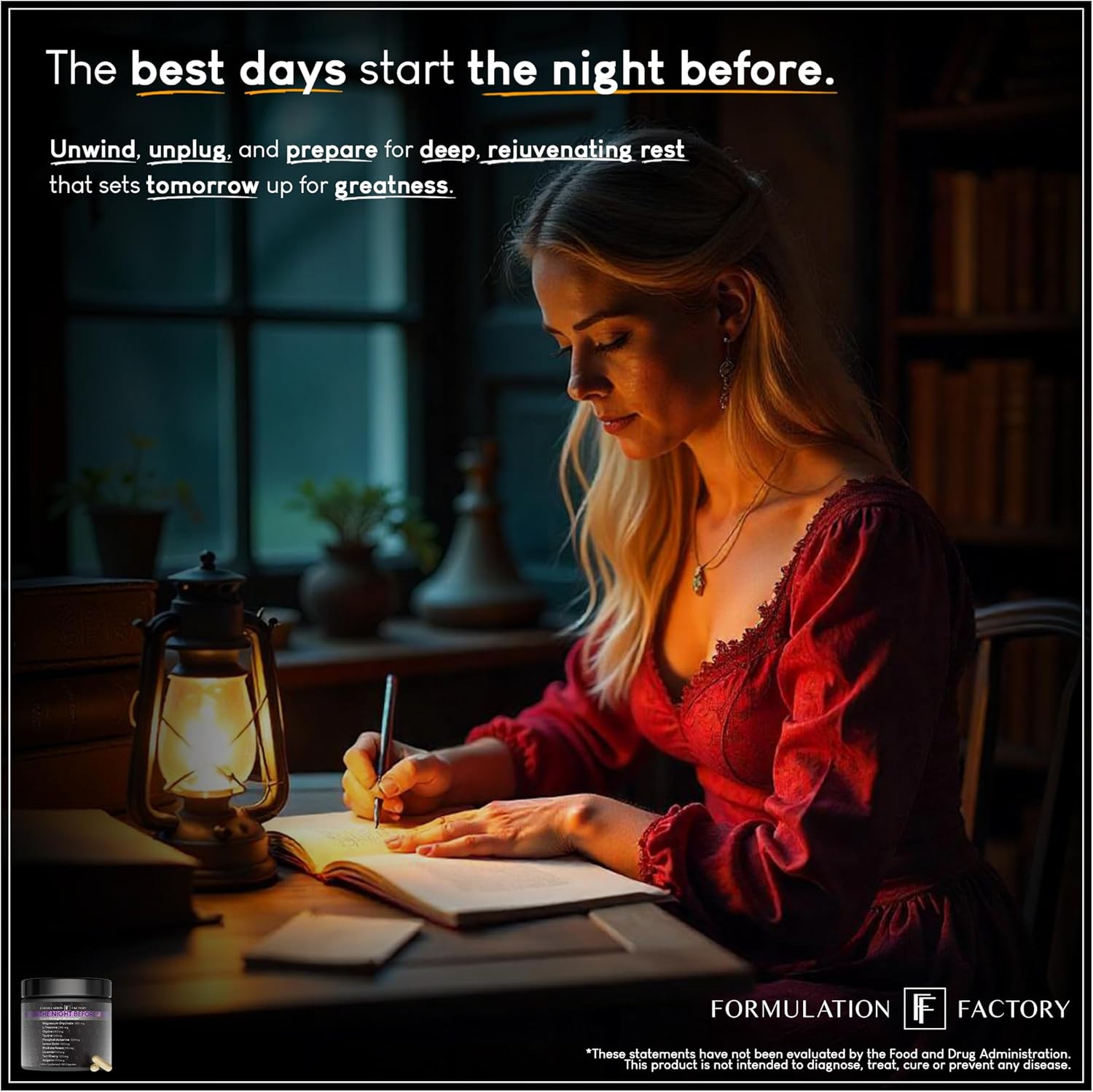 The Night Before 10-in-1 Midnight Maximizer Sleep Aid, Stress Relief, Cognition, Relaxation, Recovery, Focus, Magnesium Glycinate, L-Theanine More, (120 Capsules ¨C 2 Month Supply)
