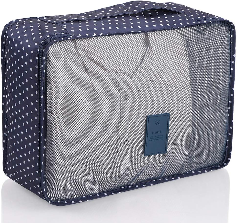 Mossio 7 Set Packing Cubes with Shoe Bag - Travel Carry On Luggage Organizer