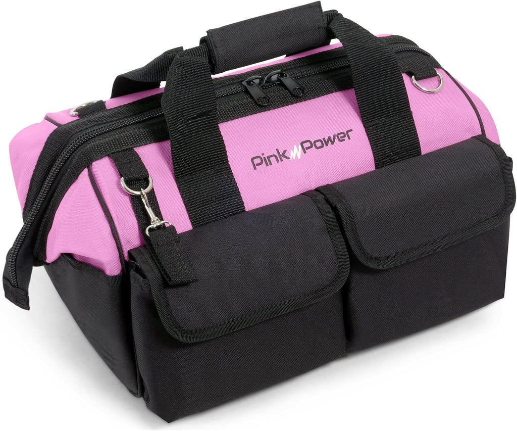 Pin Powe Pin Too Ba fo Wome -16inc Too Tot Ba w 2 Storag Pocket Women Smal ToolBa Ladie ToolBo fo Han Tools Powe Kit Mor Women Zippe Toolba Cadd Organizer