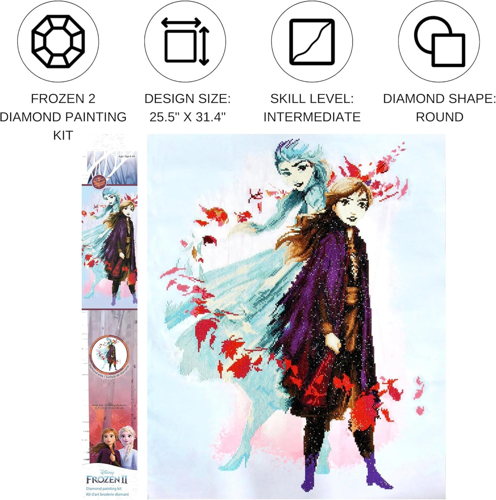 DIAMON DOT Disne Froze Destin Await Diamon Paintin Kit fo Adult Diamon Ar Kit Relaxin Creativ Craf Ki wit Dot Gem 24x35