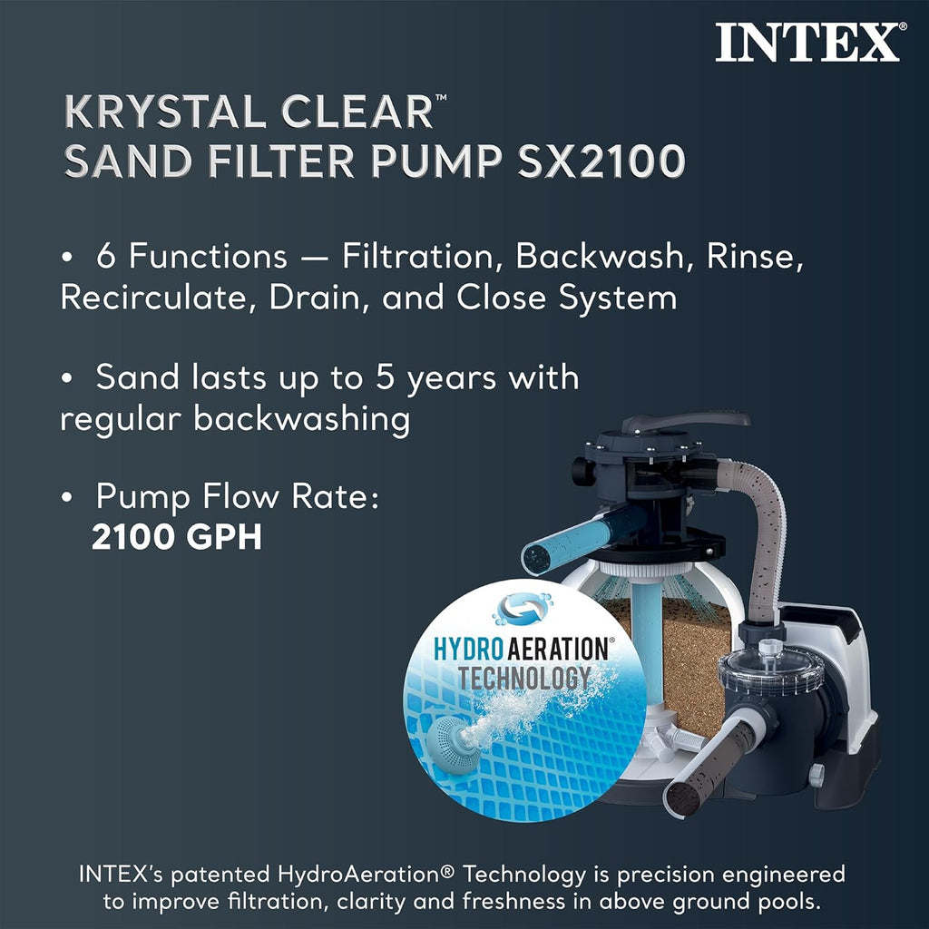 INTEX 26363EH Ultra XTR Deluxe Rectangular Above Ground Swimming Pool Set: 24ft x 12ft x 52in ¨C Includes 2100 GPH Sand Filter Pump ¨C Easy Assembly