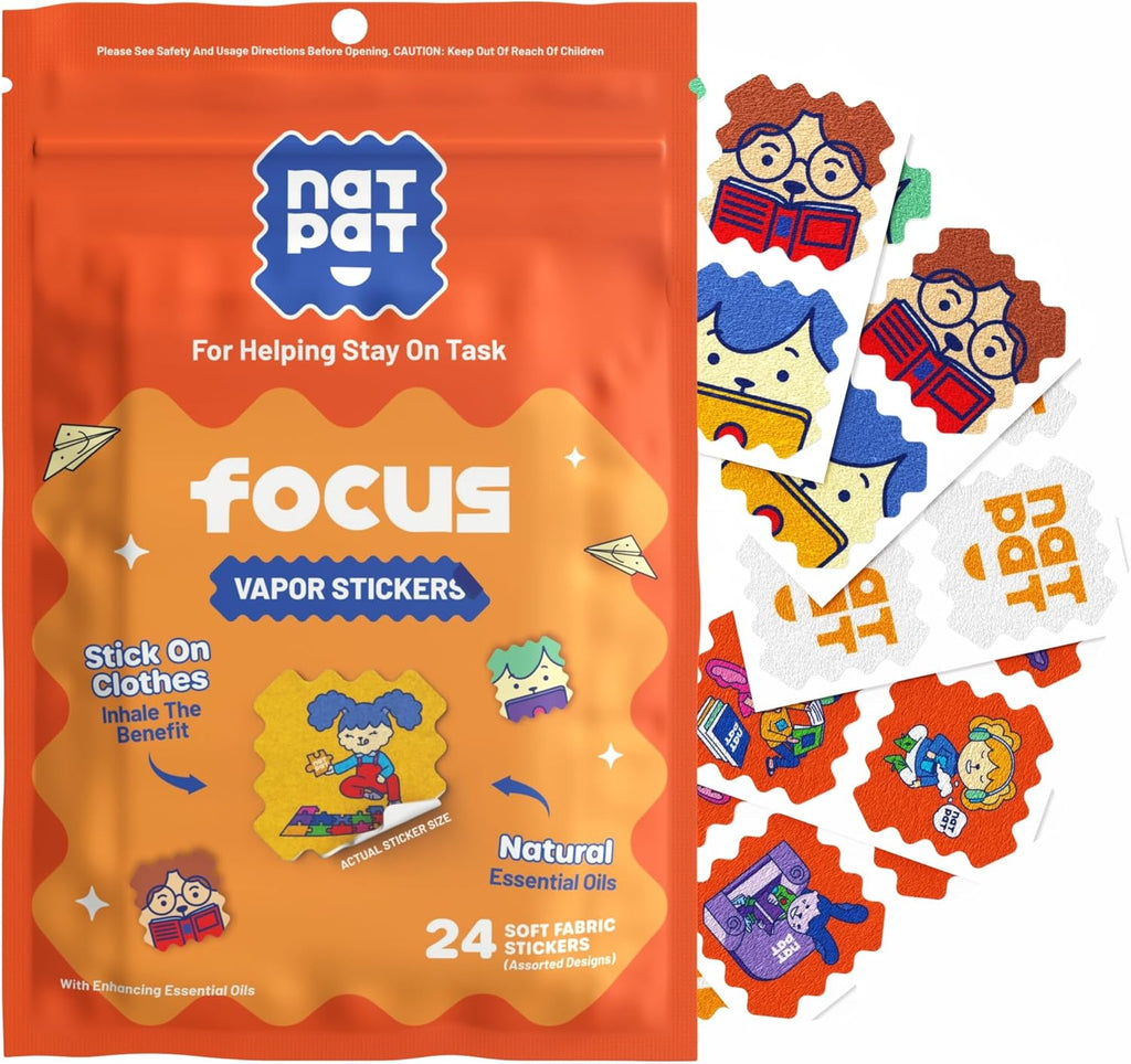 NATPA Focu Patc Focu Enhancin Sticker fo Kid an Adult Health Brai Support fo Attention Focus an Concentratio Chemica an Dru Fre 2 Coun BuzzPatc Natura Patch