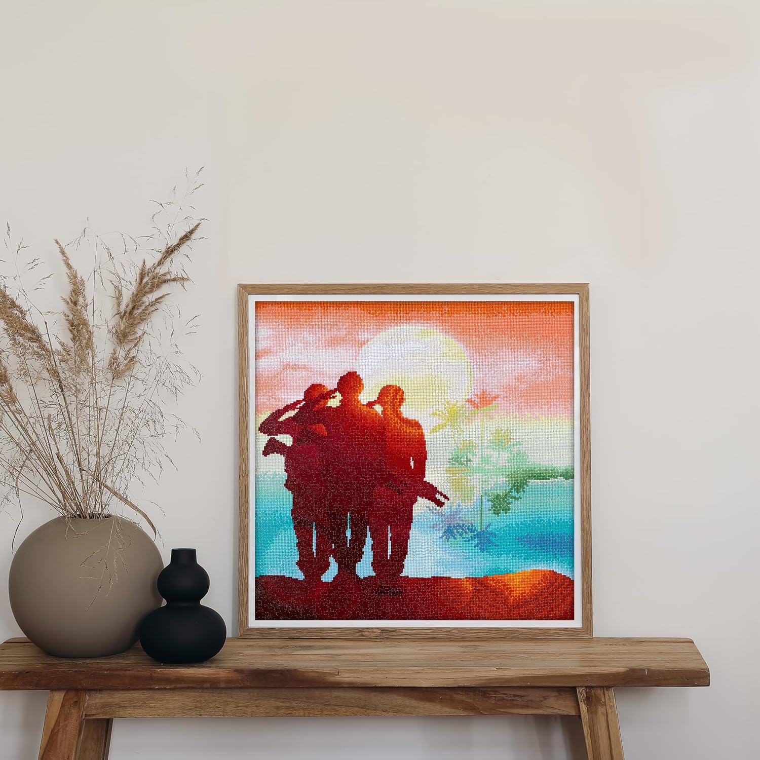 DIAMON DOT a Hom Soldier a Daw Diamon Paintin Kit fo Adult Diamon Ar Kit Relaxin Creativ Craf Ki wit Dot Gem 24x24