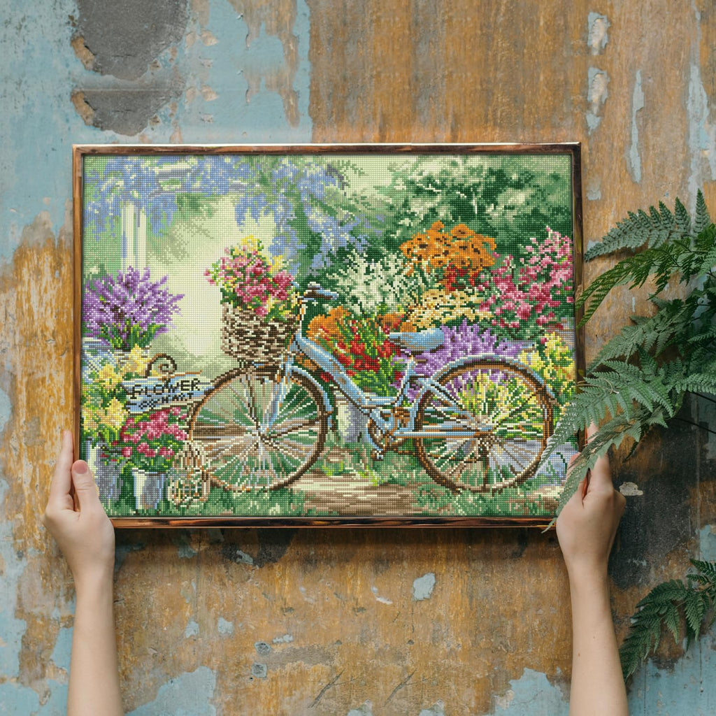 DIAMON DOT Th Flowe Mar Diamon Paintin Kit fo Adult Diamon Ar Kit Relaxin Creativ Craf Ki wit Dot Gem 19.7x26.4