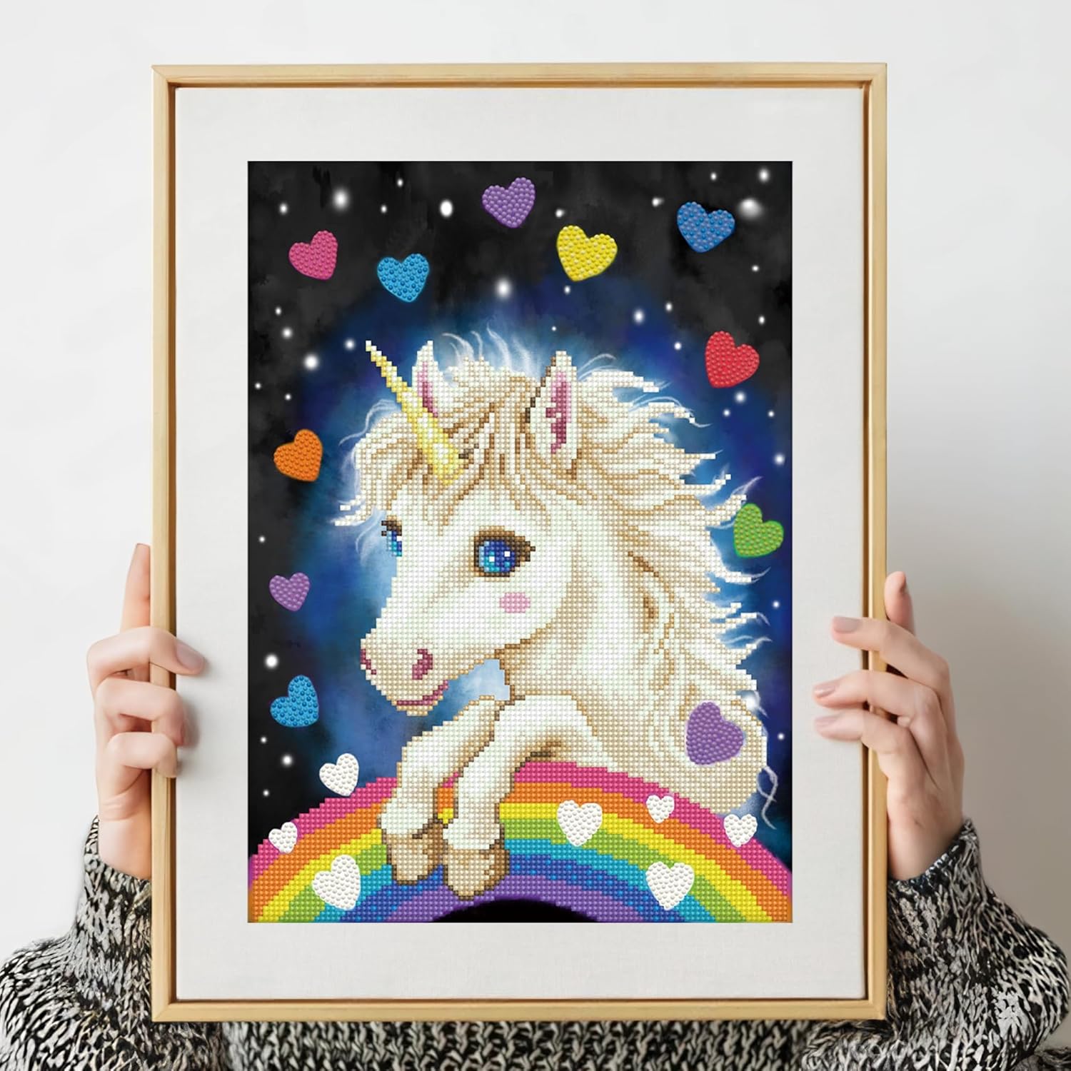 DIAMON DOT a Magica Unicor Diamon Paintin Kit fo Adult Diamon Ar Kit Relaxin Creativ Craf Ki wit Dot Gem 16.5inchx11.8inch
