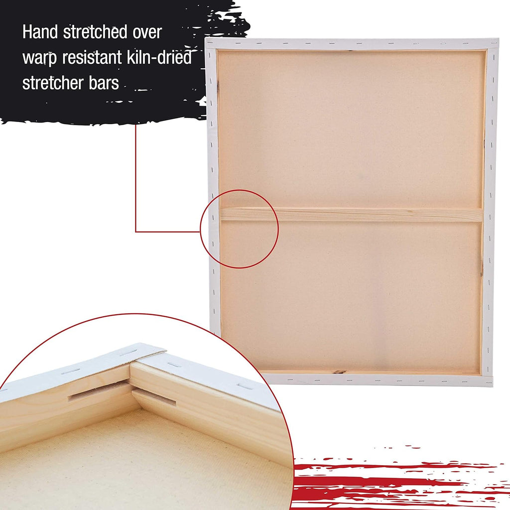 U.S Ar Suppl Larg Stretche Canva fo Paintin 24x3 inc Galler Dept 1-1/2inc Thick 3-Pac 12o Acryli Gess Tripl Primed Professiona Artis Quality 100 Cotto Oil Pourin Paint