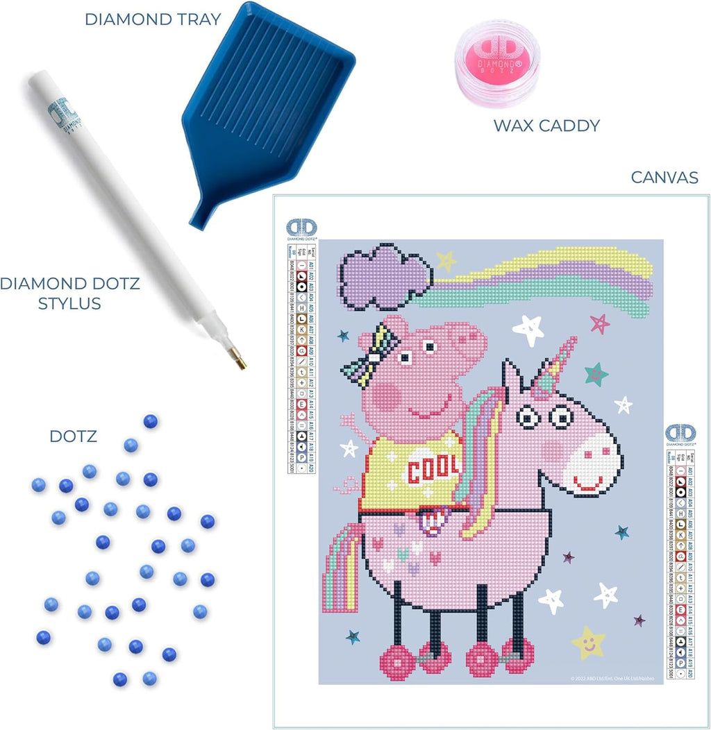 DIAMON DOT Peppa?' Magica Unicor Diamon Paintin Kit fo Adult Diamon Ar Kit Relaxin Creativ Craf Ki wit Dot Gem 10.6x13.8