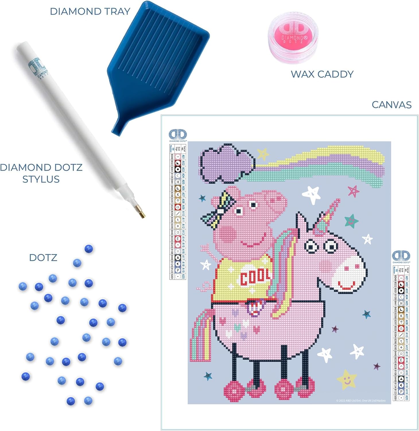 DIAMON DOT Peppa?' Magica Unicor Diamon Paintin Kit fo Adult Diamon Ar Kit Relaxin Creativ Craf Ki wit Dot Gem 10.6x13.8