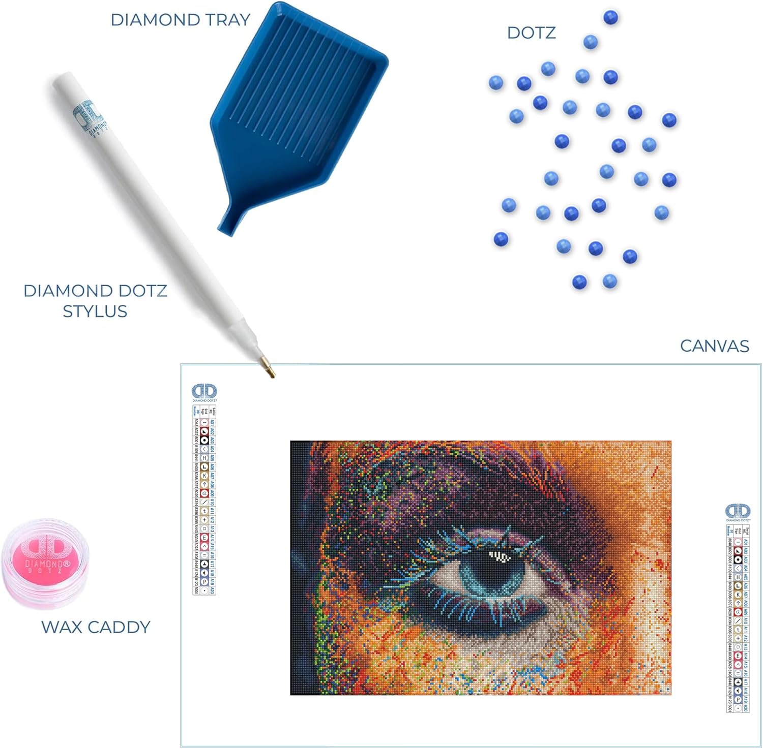 DIAMON DOT Lov Se Rainbow Ey Diamon Paintin Kit fo Adult Diamon Ar Kit Relaxin Creativ Craf Ki wit Dot Gem 15.8inchx23.6inch