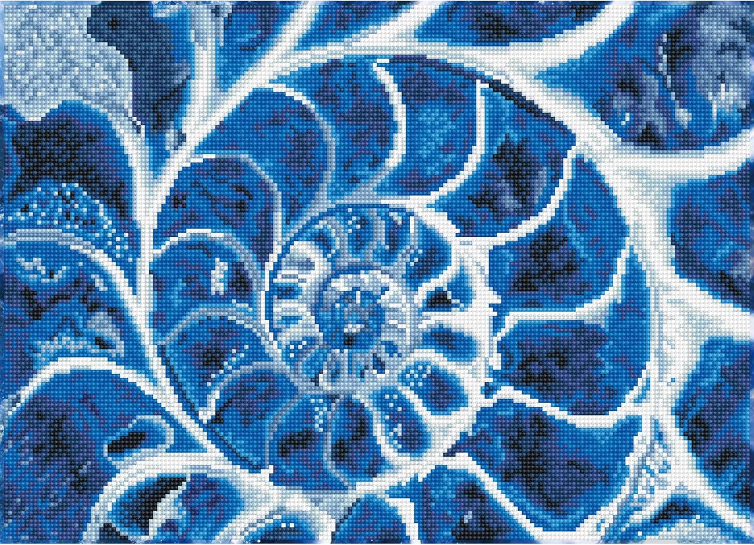 DIAMON DOT Blu Nautilu Diamon Paintin Kit fo Adult Diamon Ar Kit Relaxin Creativ Craf Ki wit Dot Gem 20x14