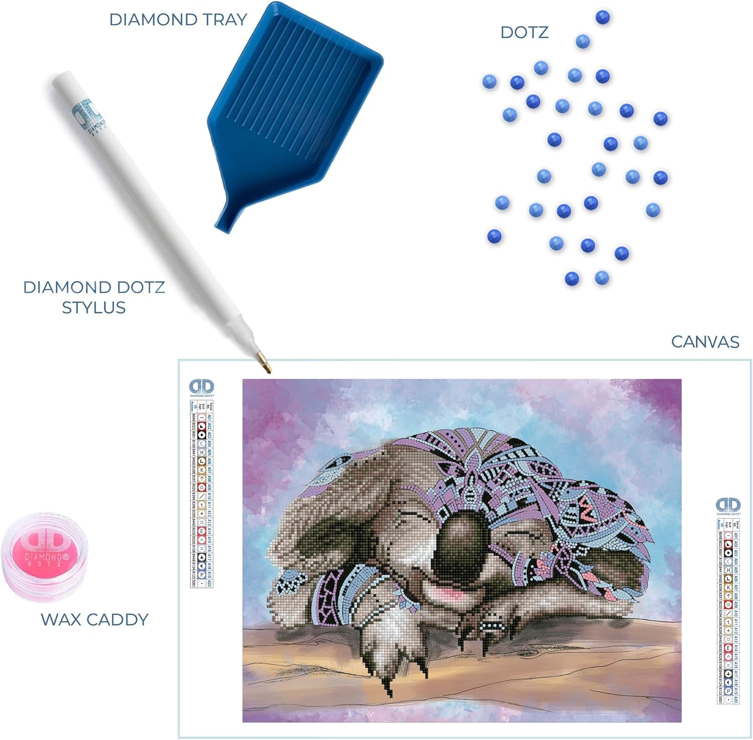 DIAMON DOT Koal Dream Anima Diamon Paintin Kit fo Adult Diamon Ar Kit Relaxin Creativ Craf Ki wit Dot Gem 17.9inchx14inch