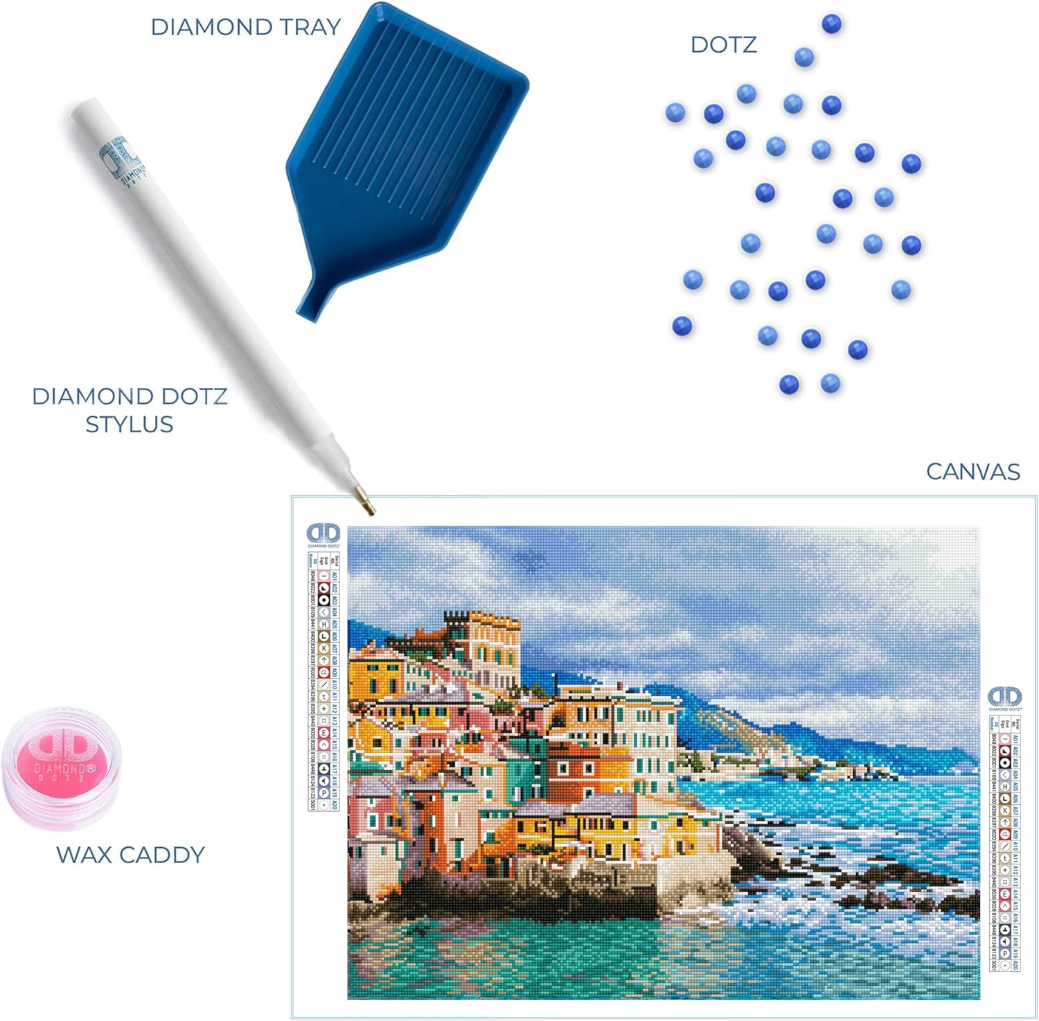 DIAMON DOT Winte Da View Boccadasse Genoa Ital Diamon Paintin Kit fo Adult Diamon Ar Kit Relaxin Creativ Craf Ki wit Dot Gem 18.5x24.8