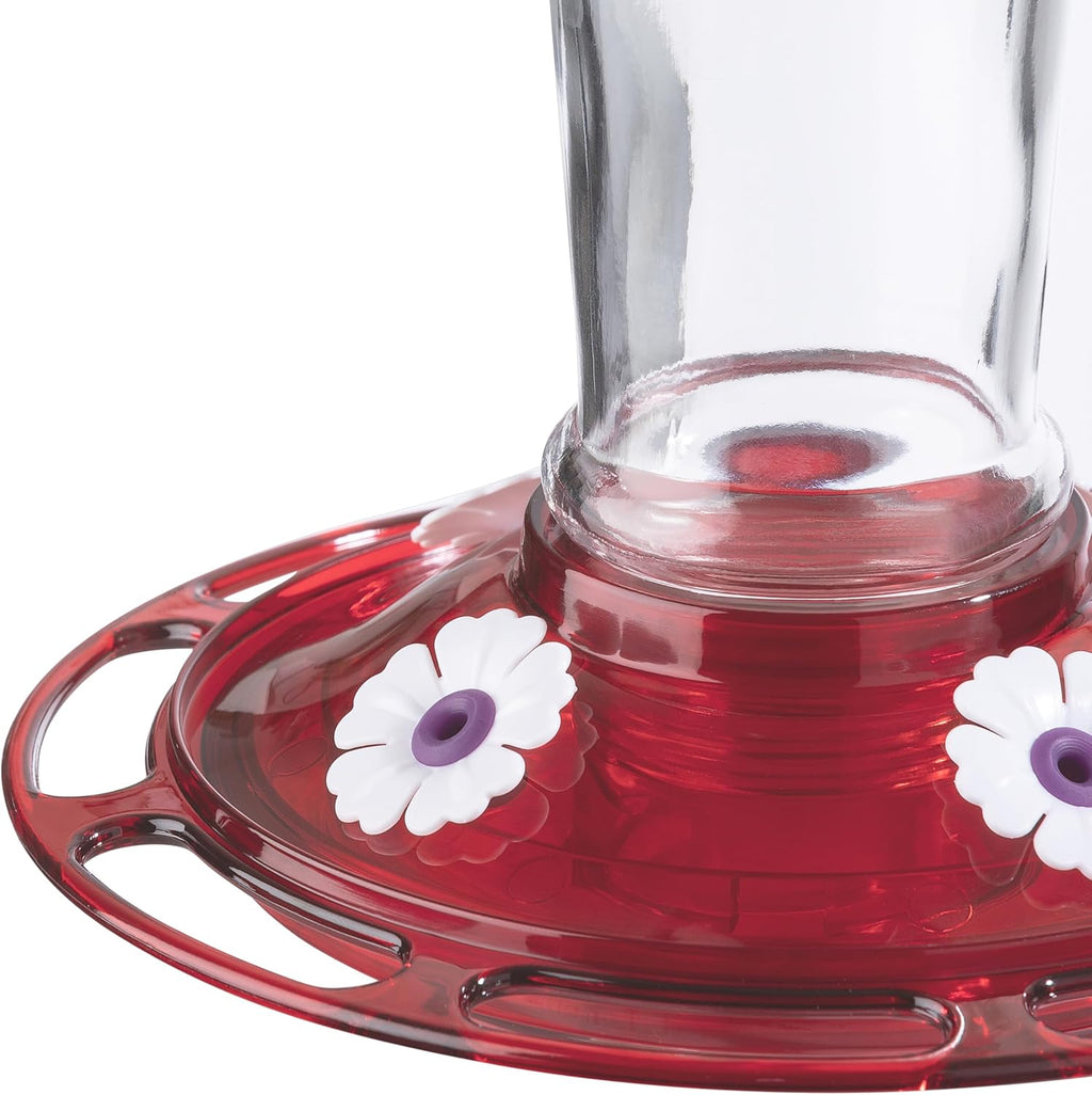 Mor Bird Bir Health Rub Hummingbir Feeder Glas Hummingbir Feeder fo Outdoors Feedin Stations 1 Ounces Rub Red