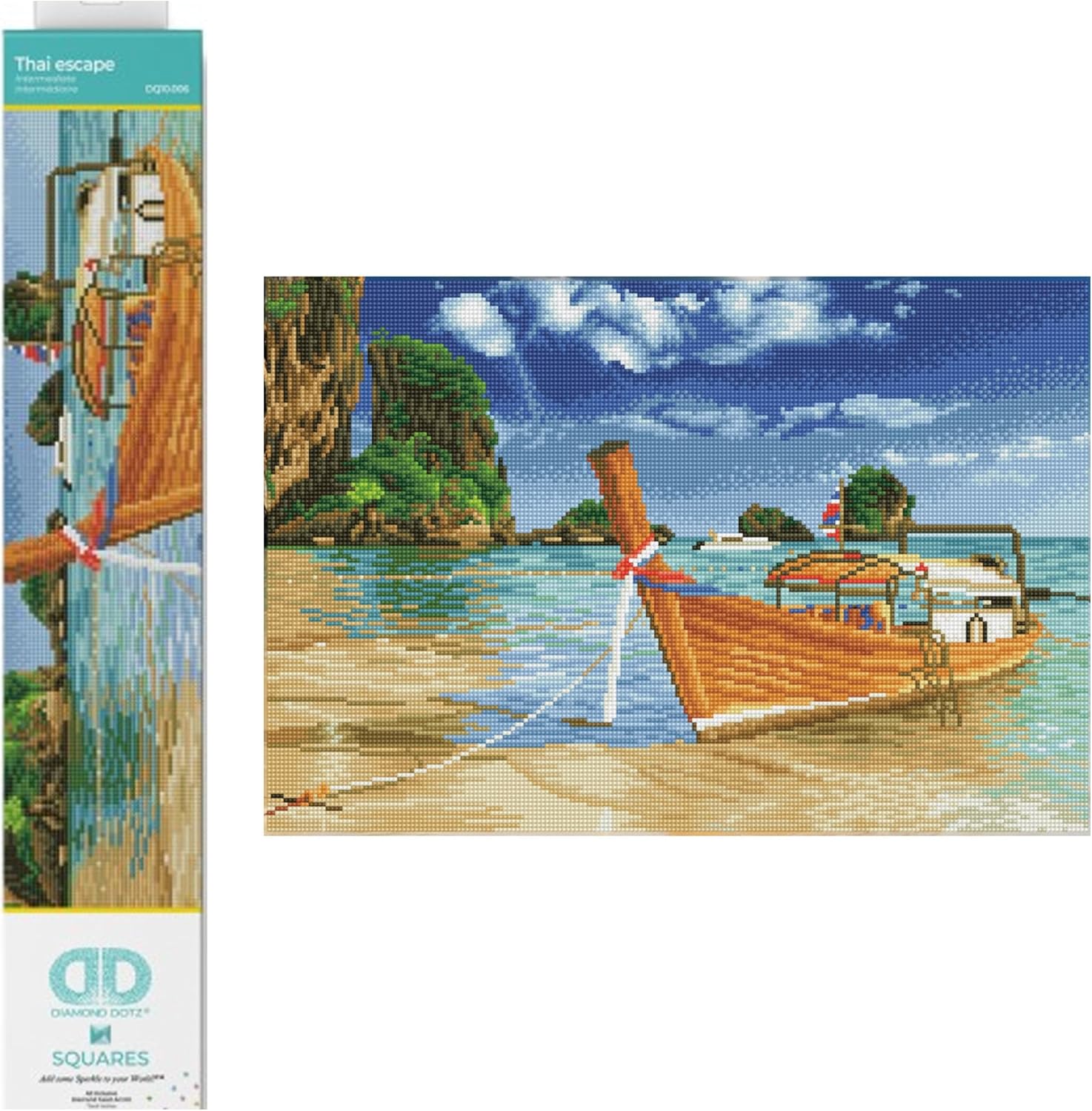 DIAMON DOT Tha Escap Landscap Diamon Paintin Kit fo Adult Diamon Ar Kit Relaxin Creativ Craf Ki wit Dot Gem 13.8inchx20.5inch