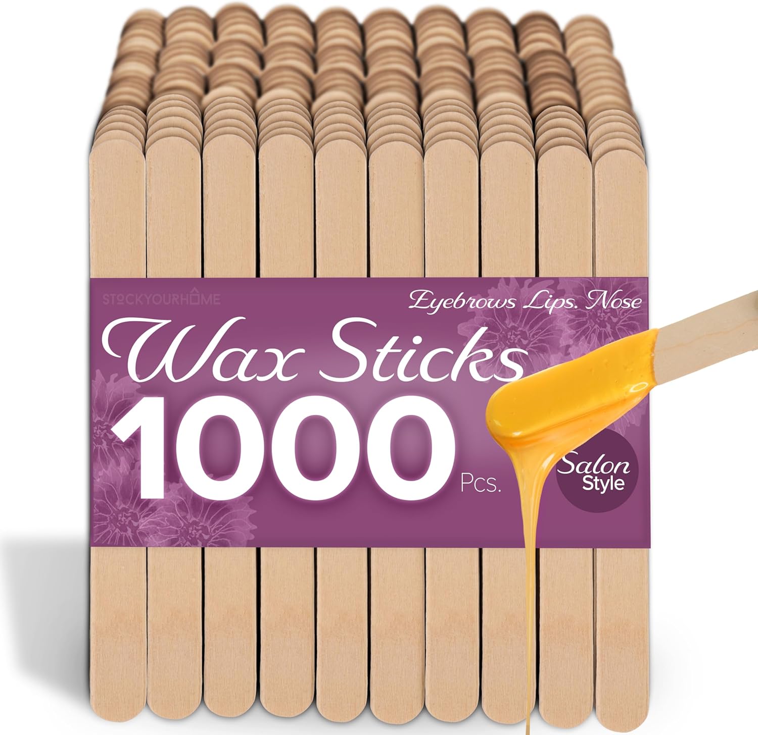 Stoc You Hom (1,00 Pcs Woode Popsicl Stick fo Craft Bul 4.5-Inch Woo Stick Tongu Depressors Food Ic Cream Epox Mixing Wa an Waxing